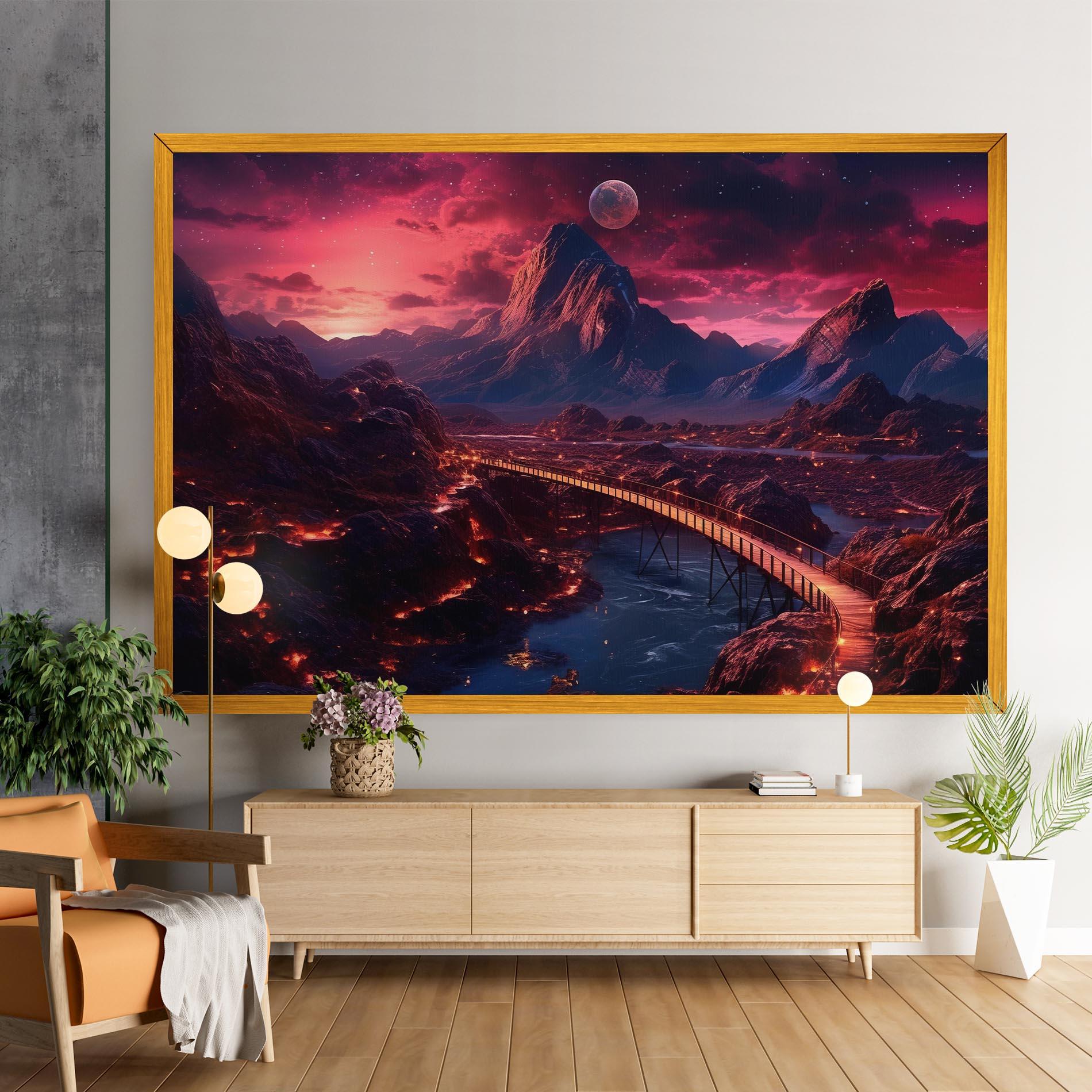 Картина на платно Interstellar Journey mockup 9