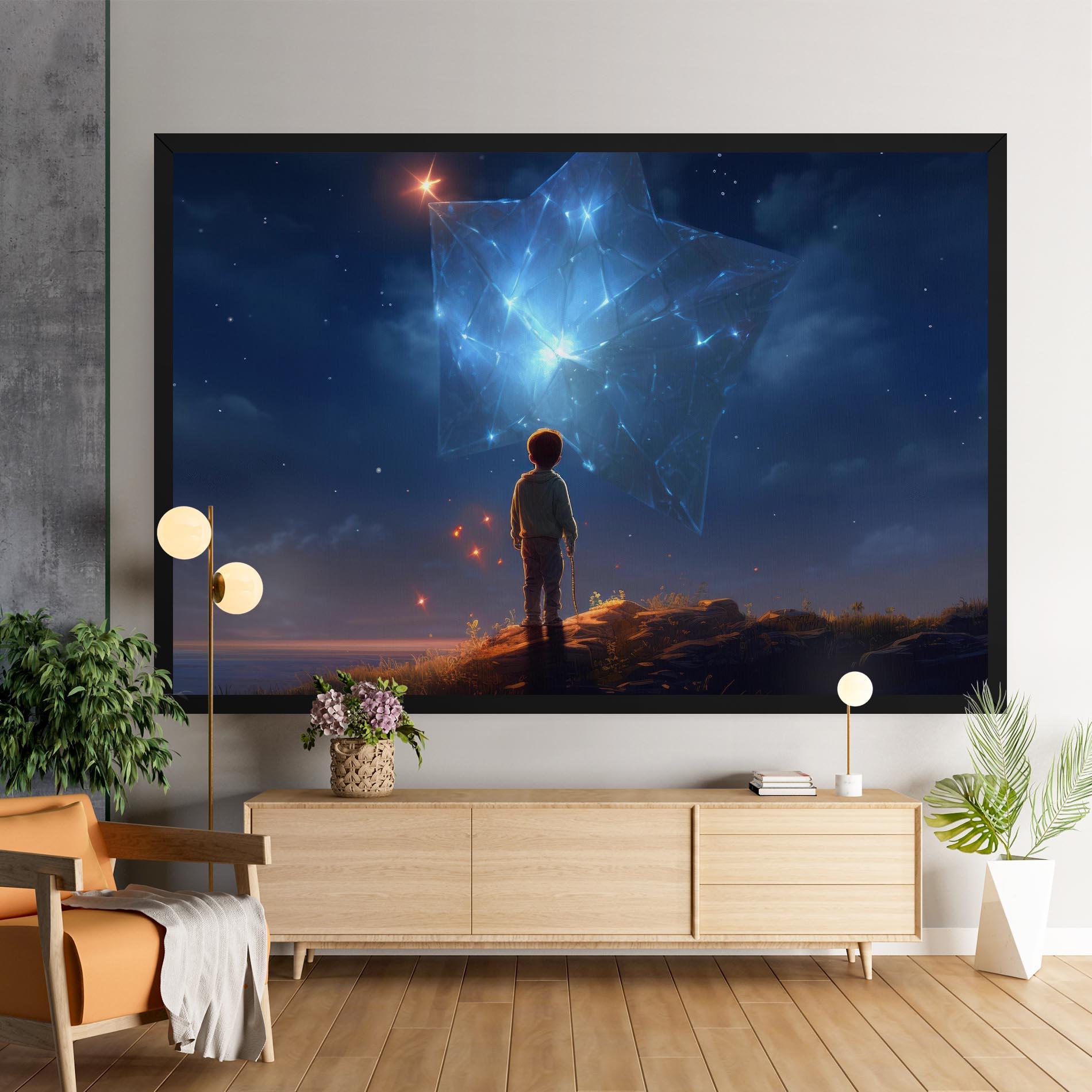 Картина на платно Blue Star Floating mockup 9