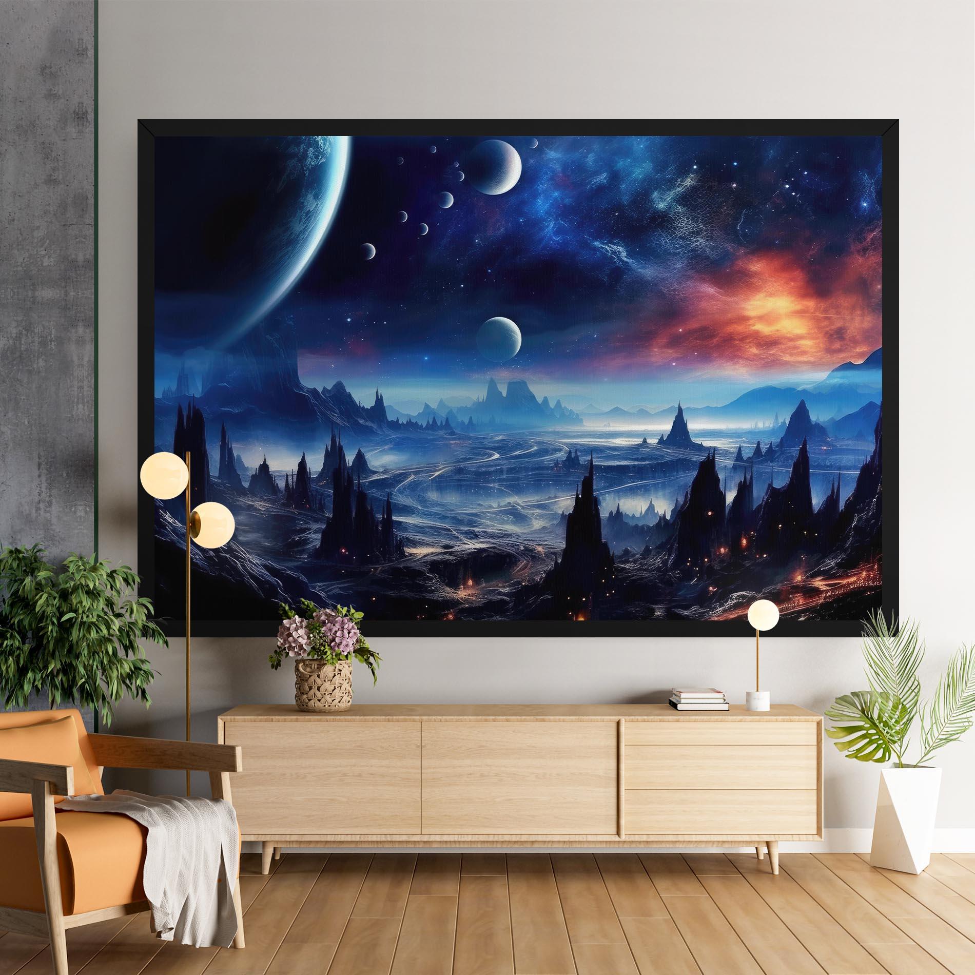 Картина на платно Planets And Stars mockup 9