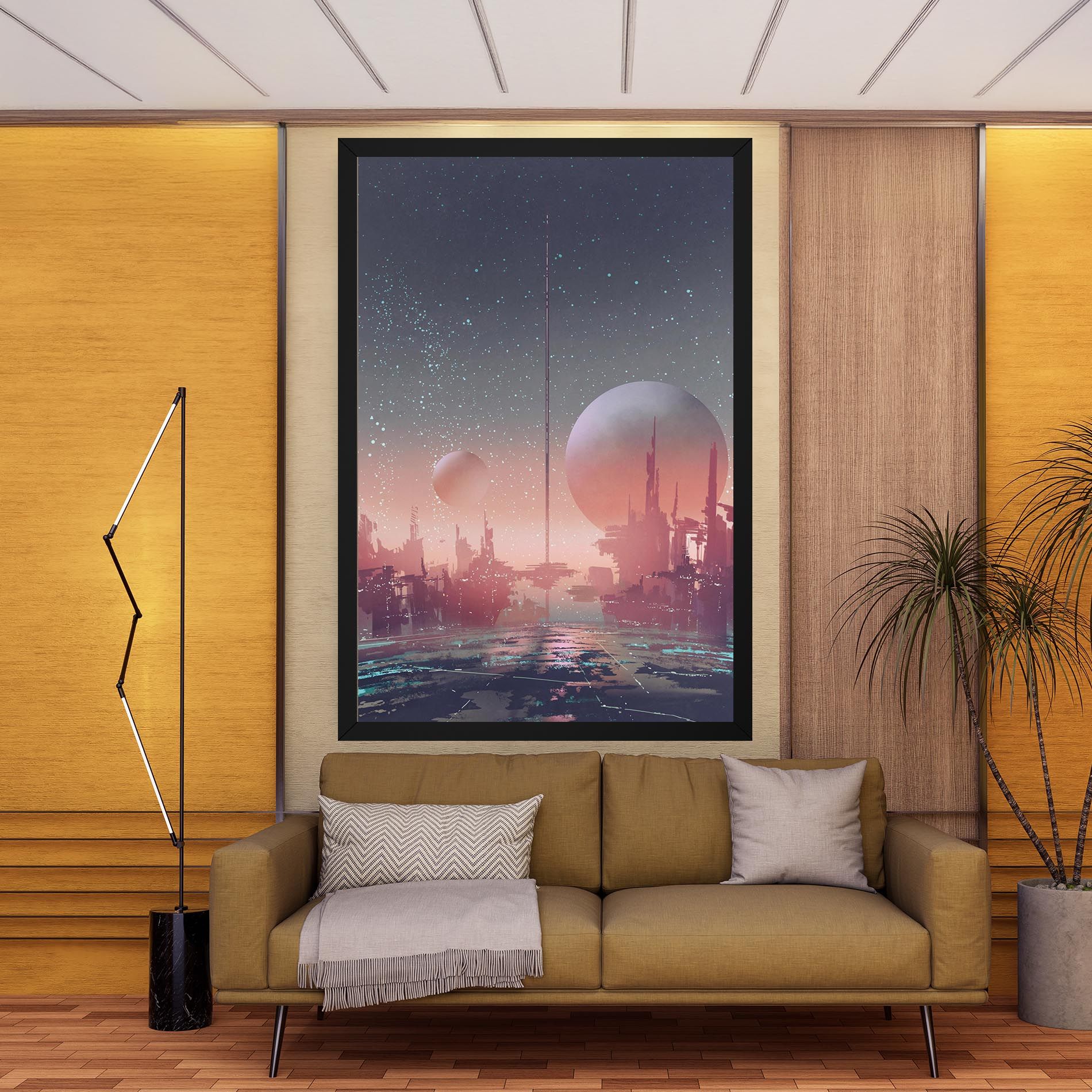 Futuristic Alien Buildings mockup 9