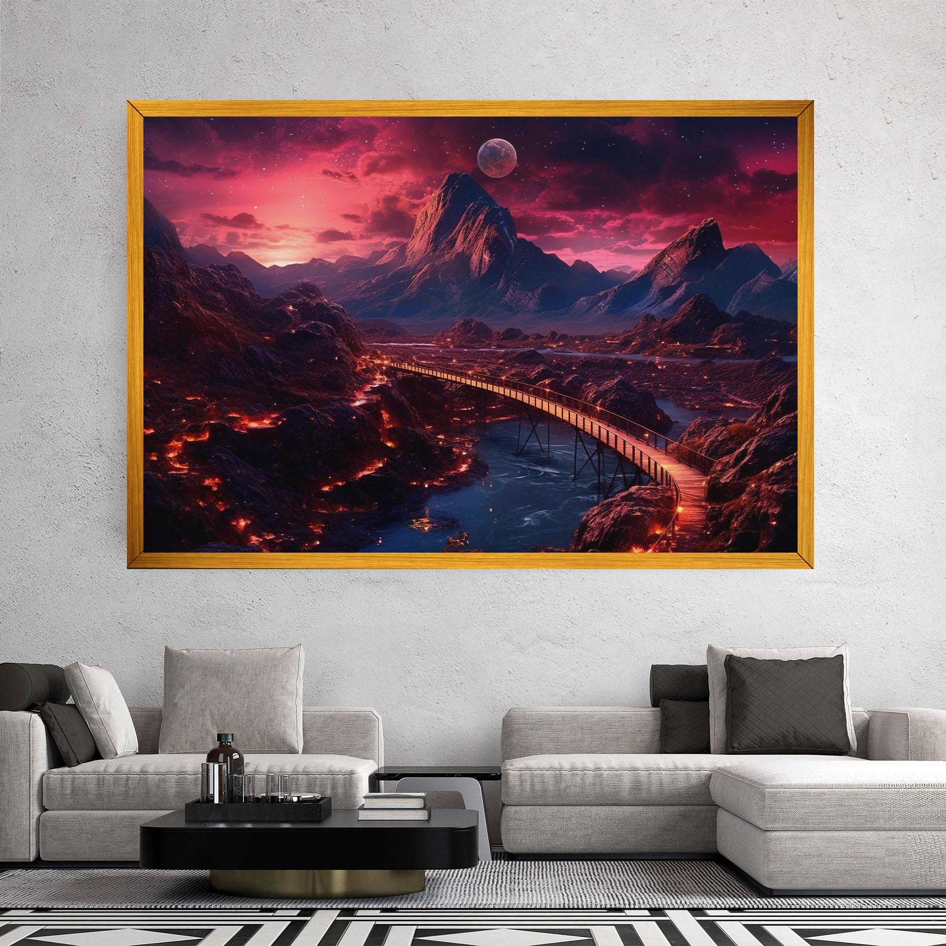 Картина на платно Interstellar Journey mockup 2