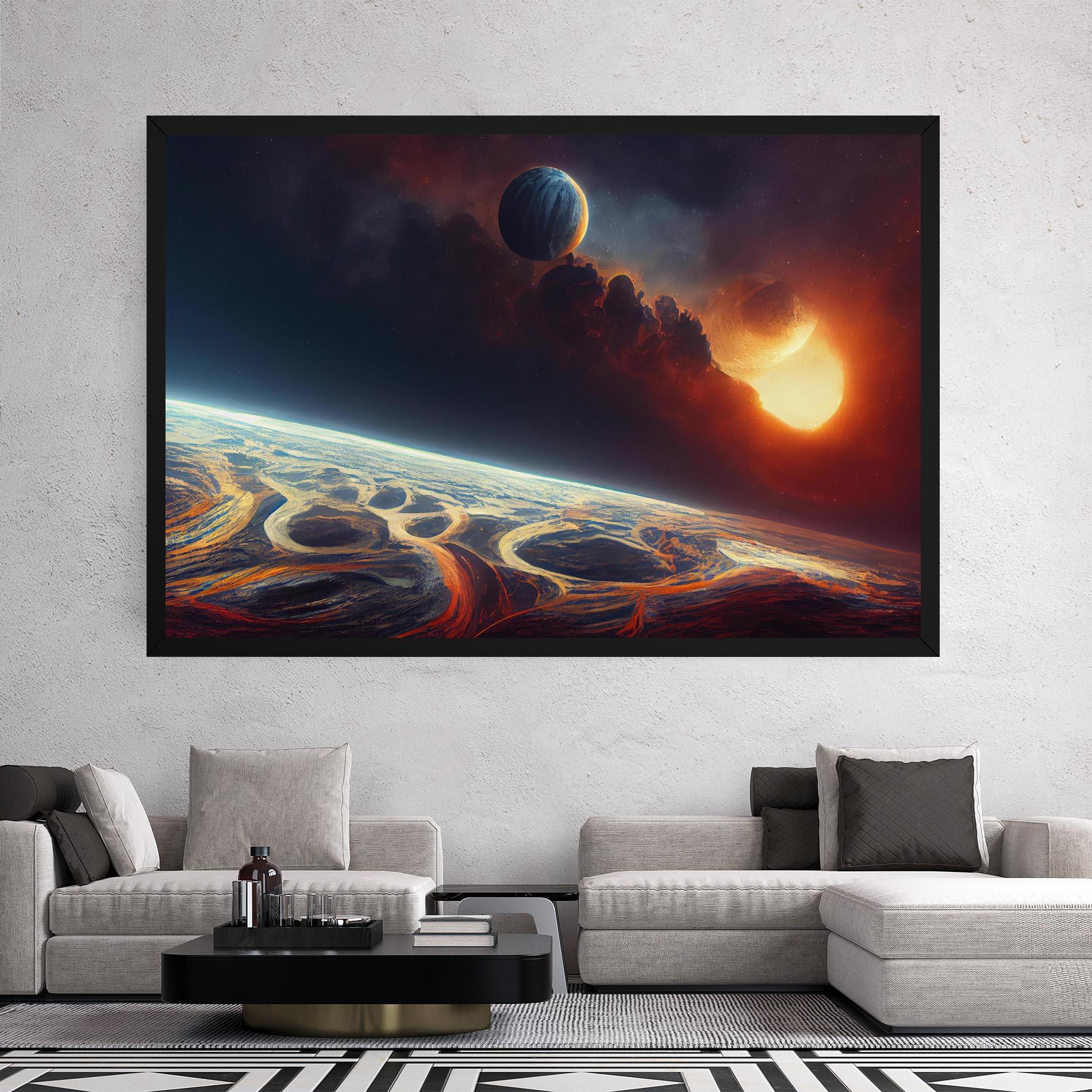 Картина на платно Cosmic Craze mockup 2