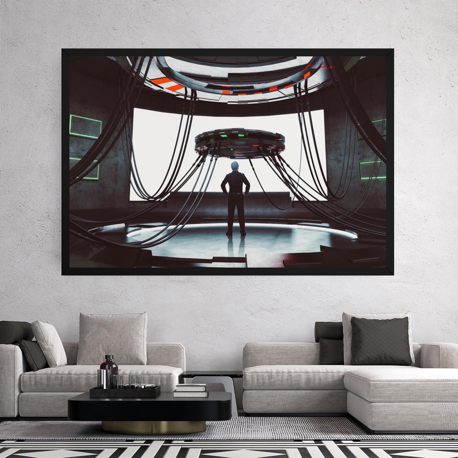 Картина на платно Cyber Chronicle mockup 2