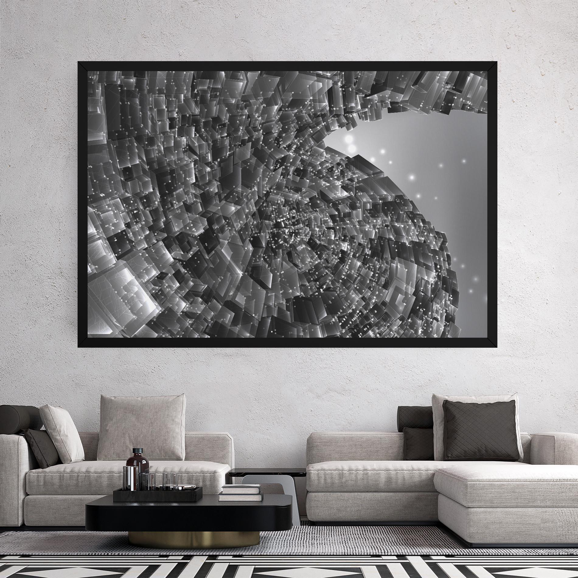 Картина на платно Grey Shape View mockup 2