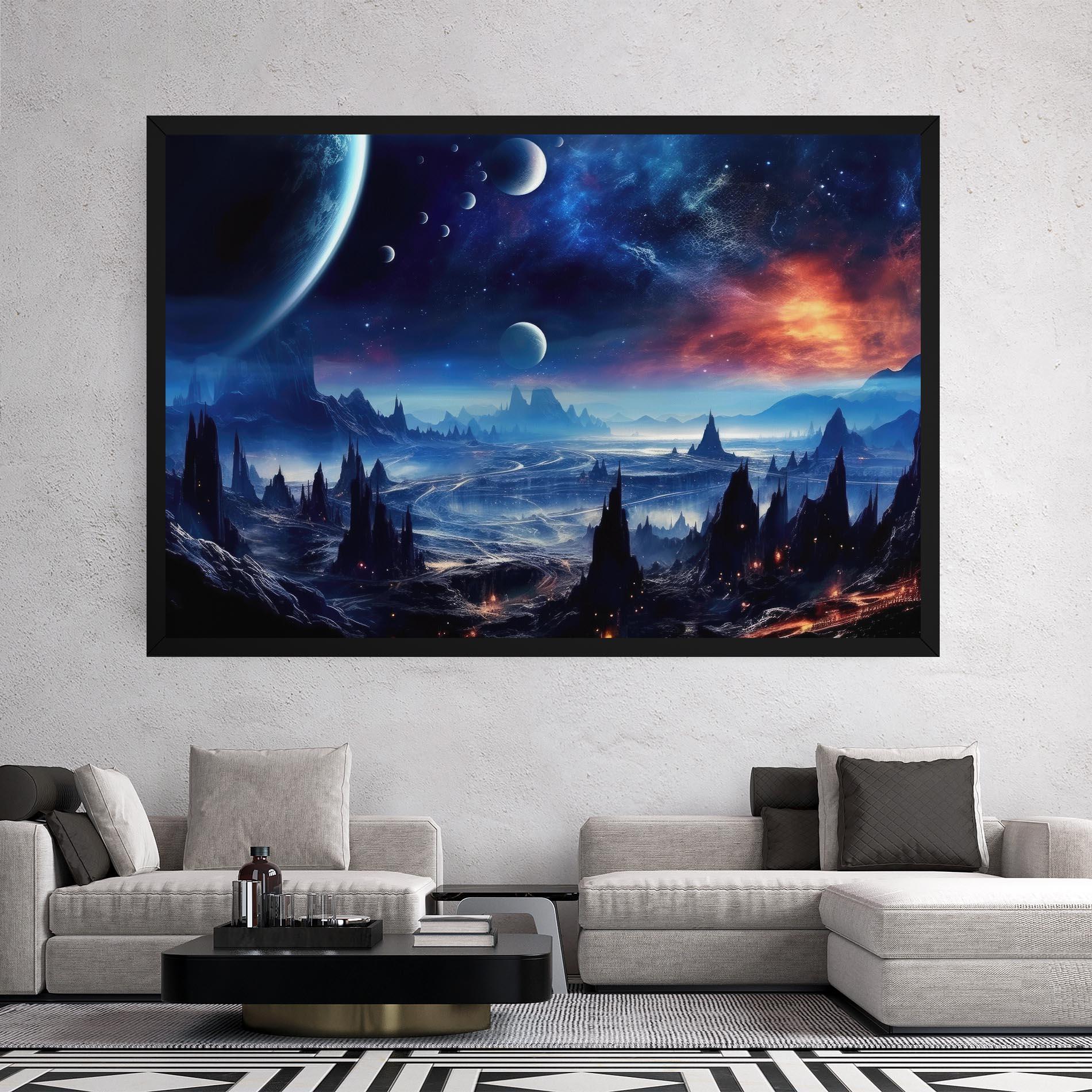 Картина на платно Planets And Stars mockup 2