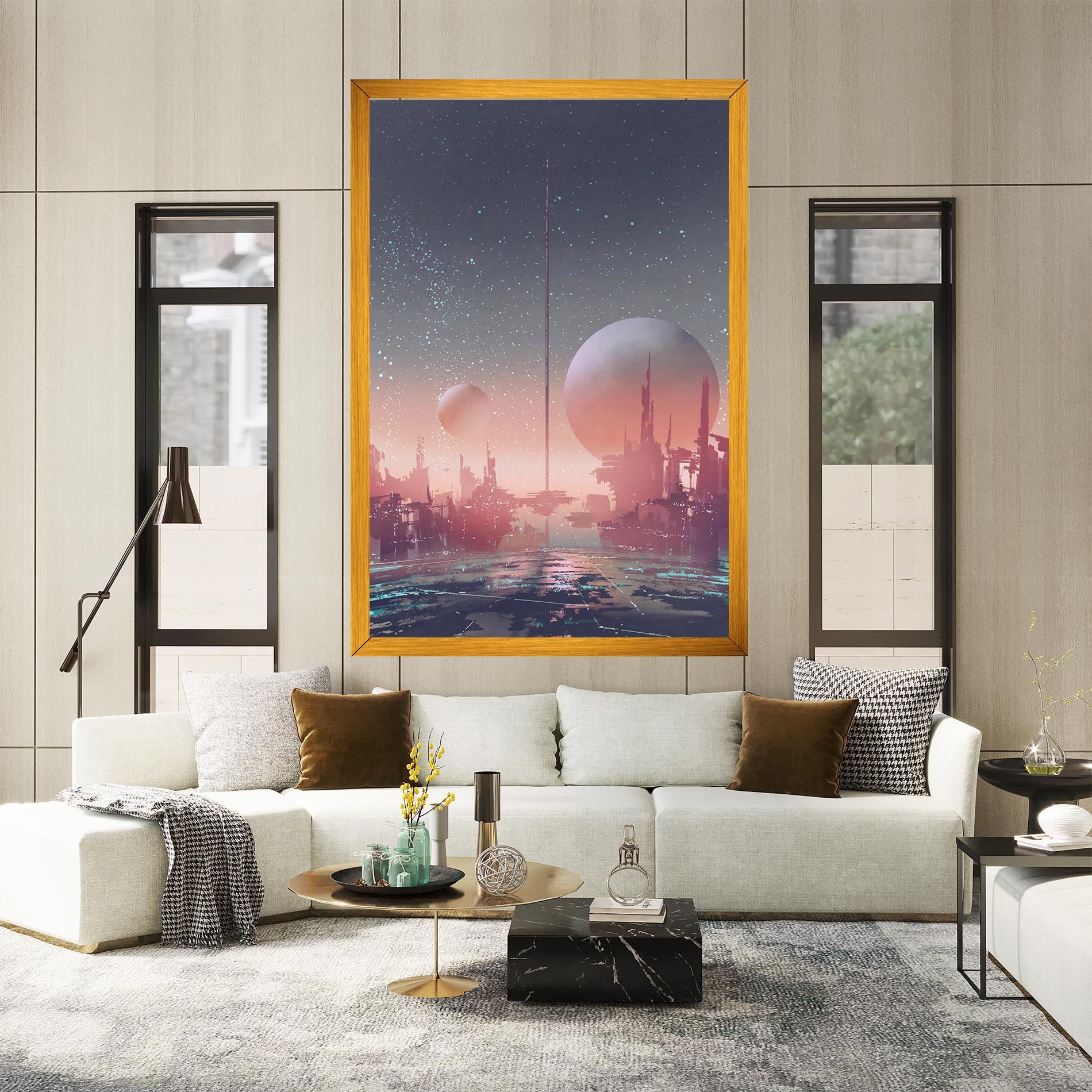 Futuristic Alien Buildings mockup 2