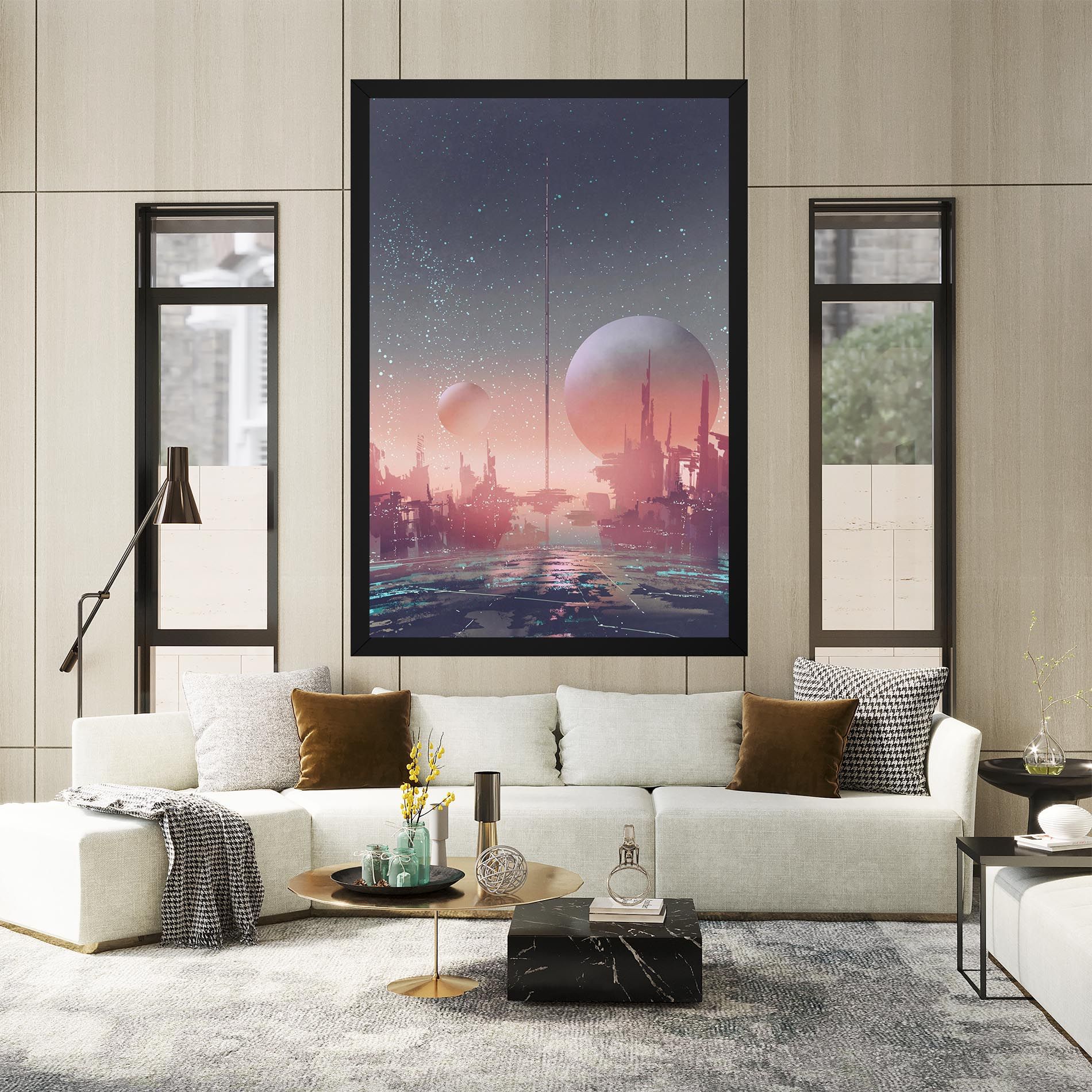 Futuristic Alien Buildings mockup 2