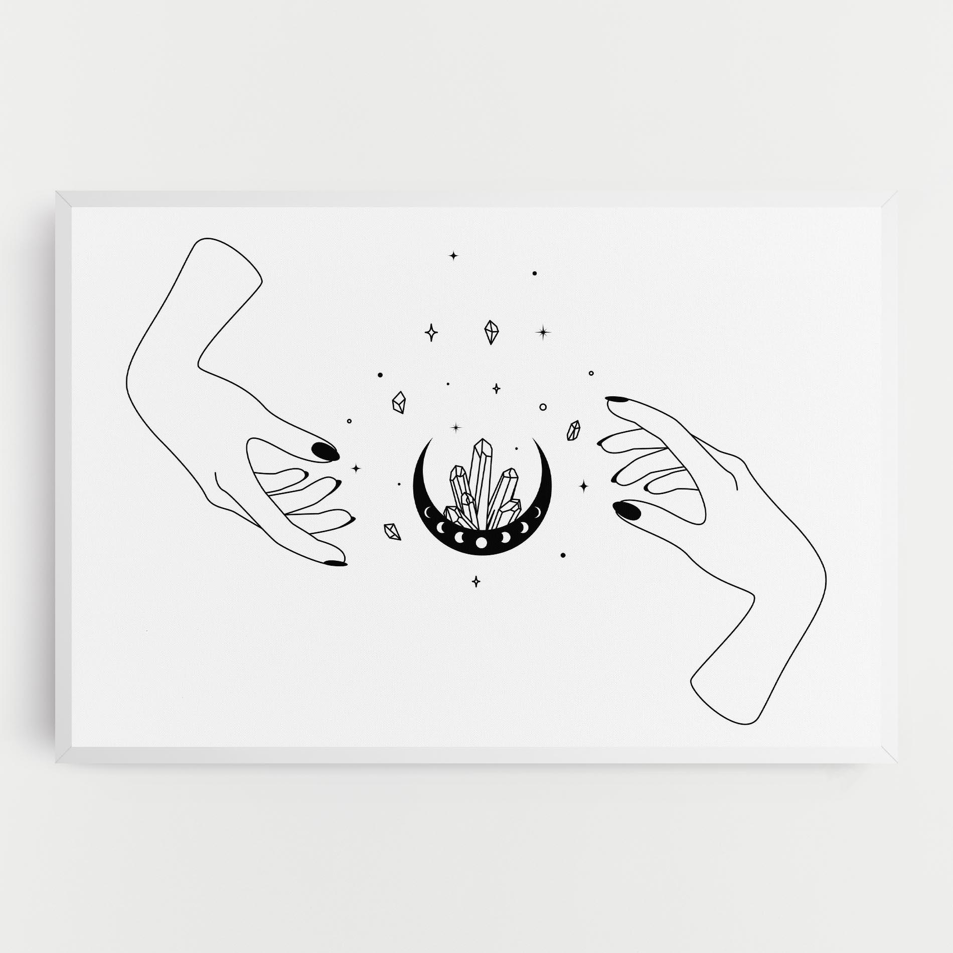 Картина на платно Crystal Hand mockup 0