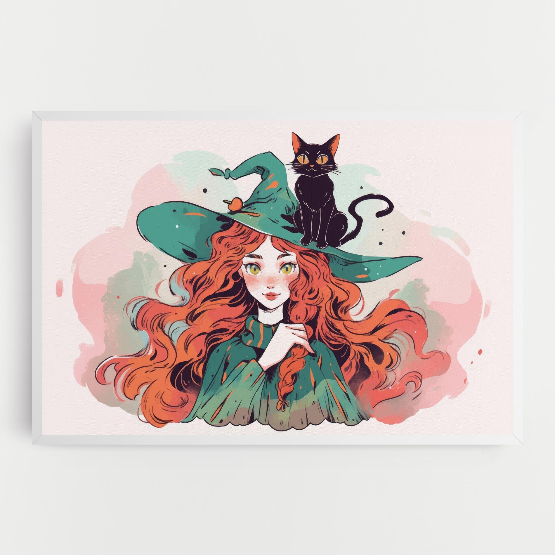Картина на платно Red Air Witch mockup 0