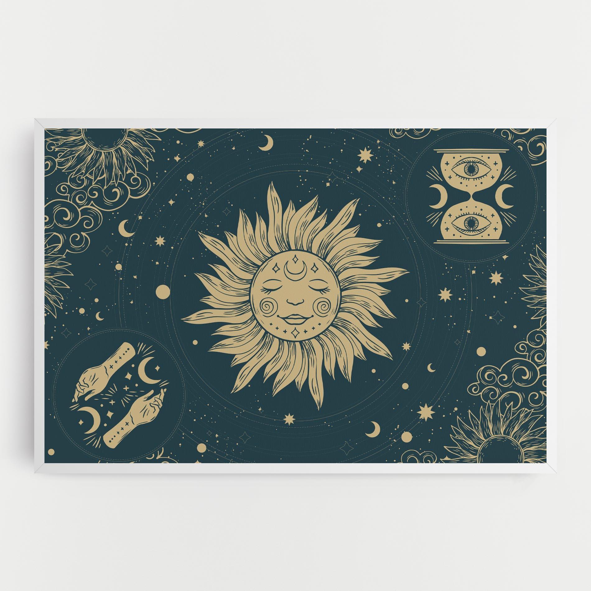 Картина на платно Sun Face Magic mockup 0