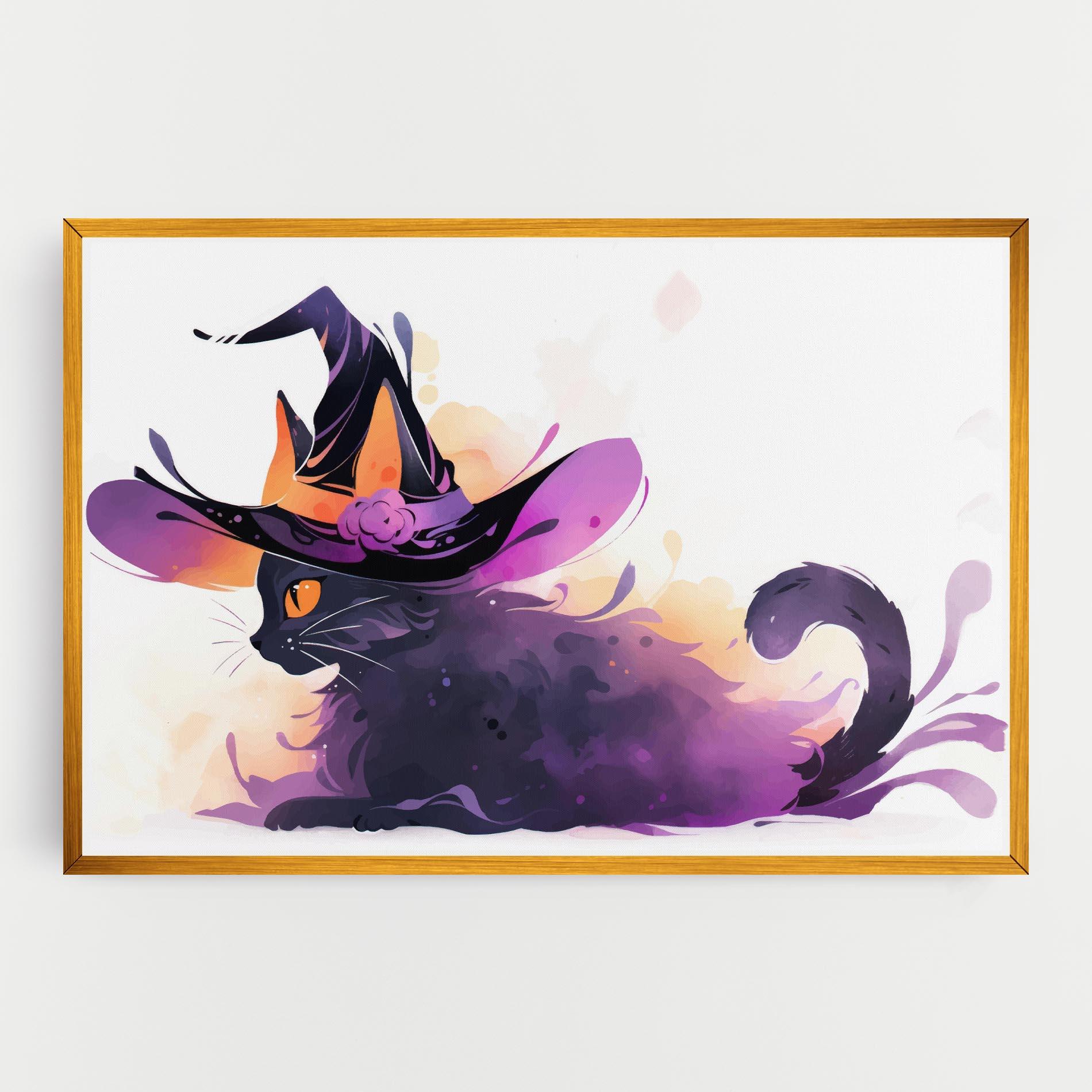 Картина на платно Cat Witch mockup 0