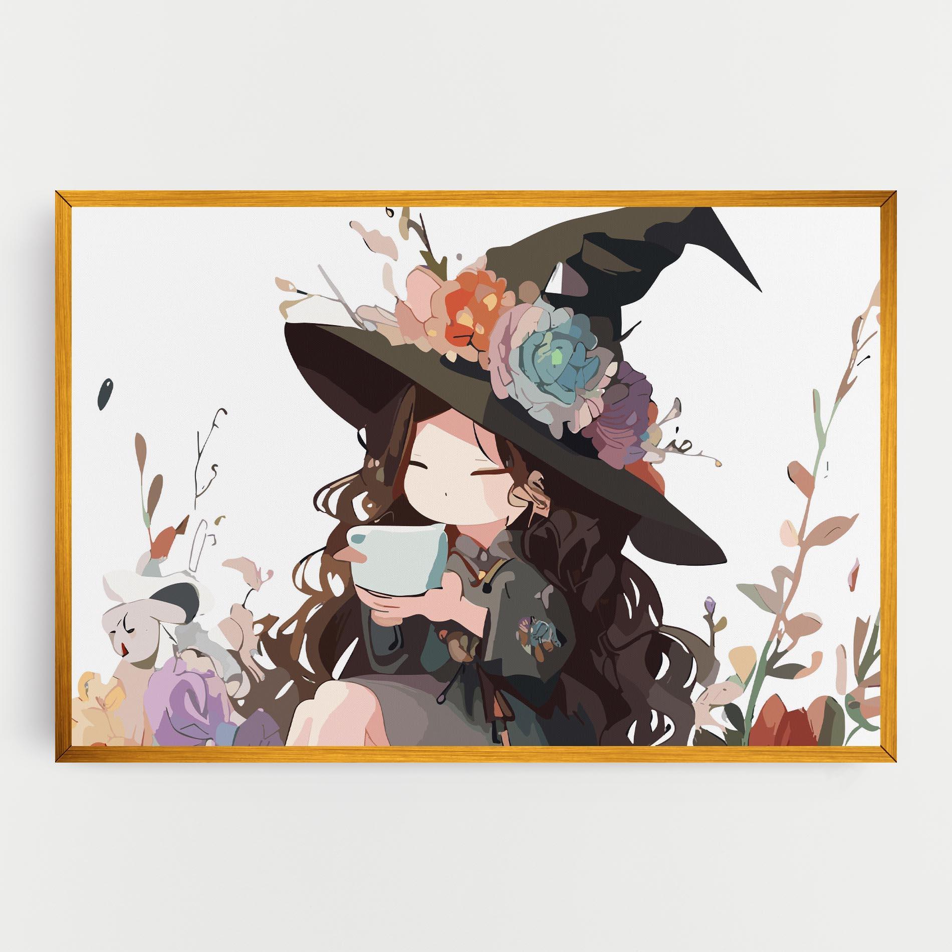 Картина на платно Cute Witch mockup 0