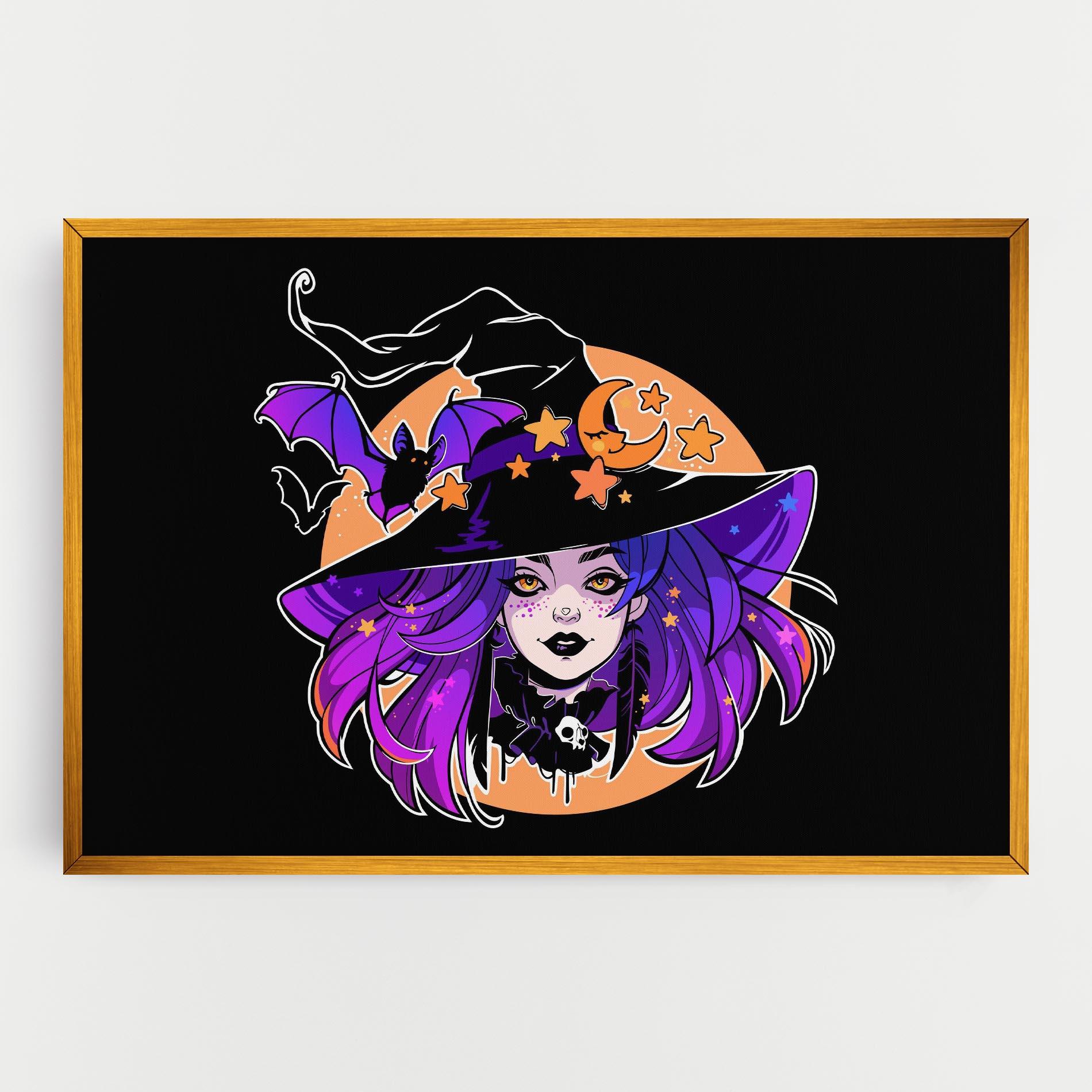 Картина на платно Purple Witch mockup 0
