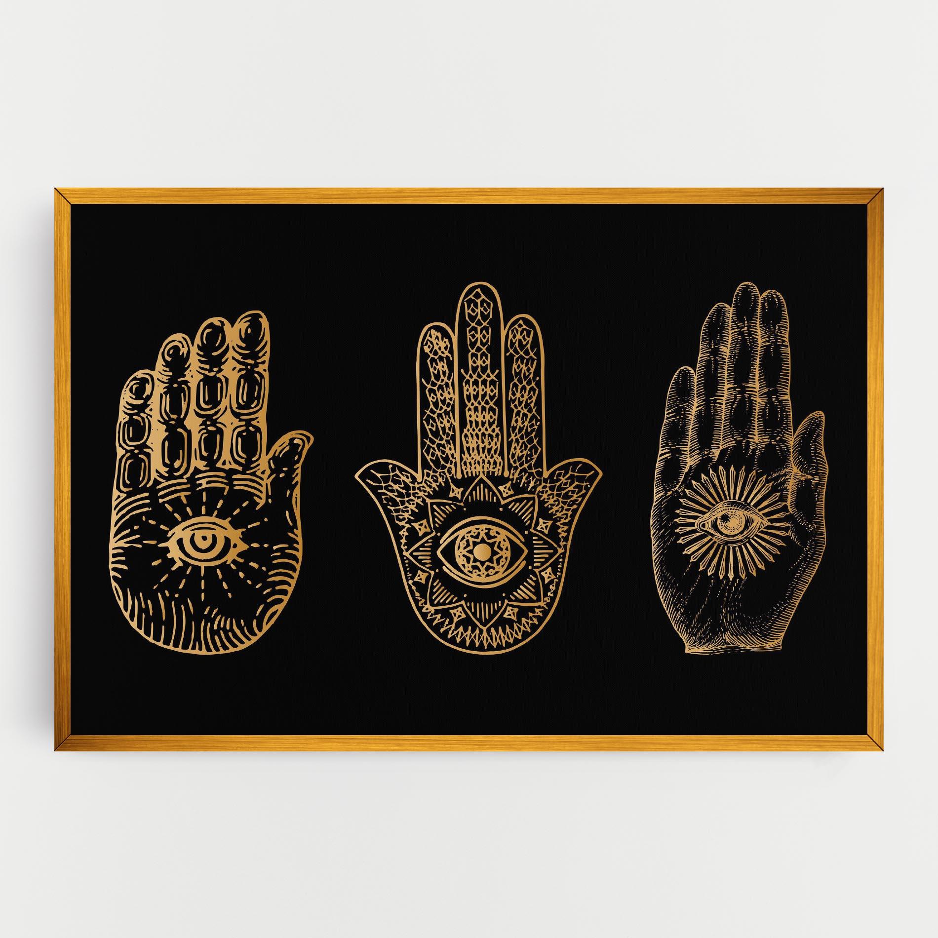 Картина на платно Witch Gold Hands mockup 0