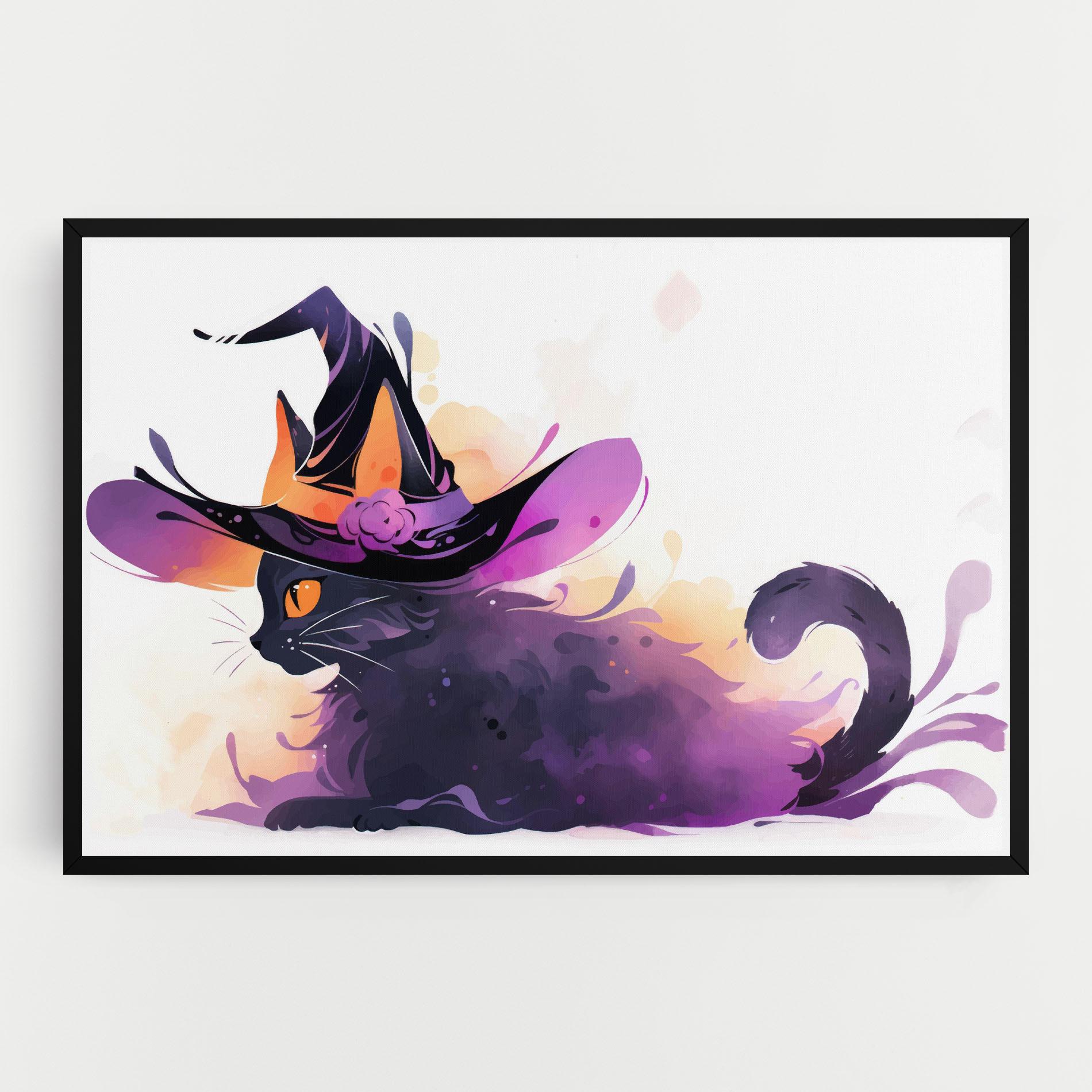Картина на платно Cat Witch mockup 0