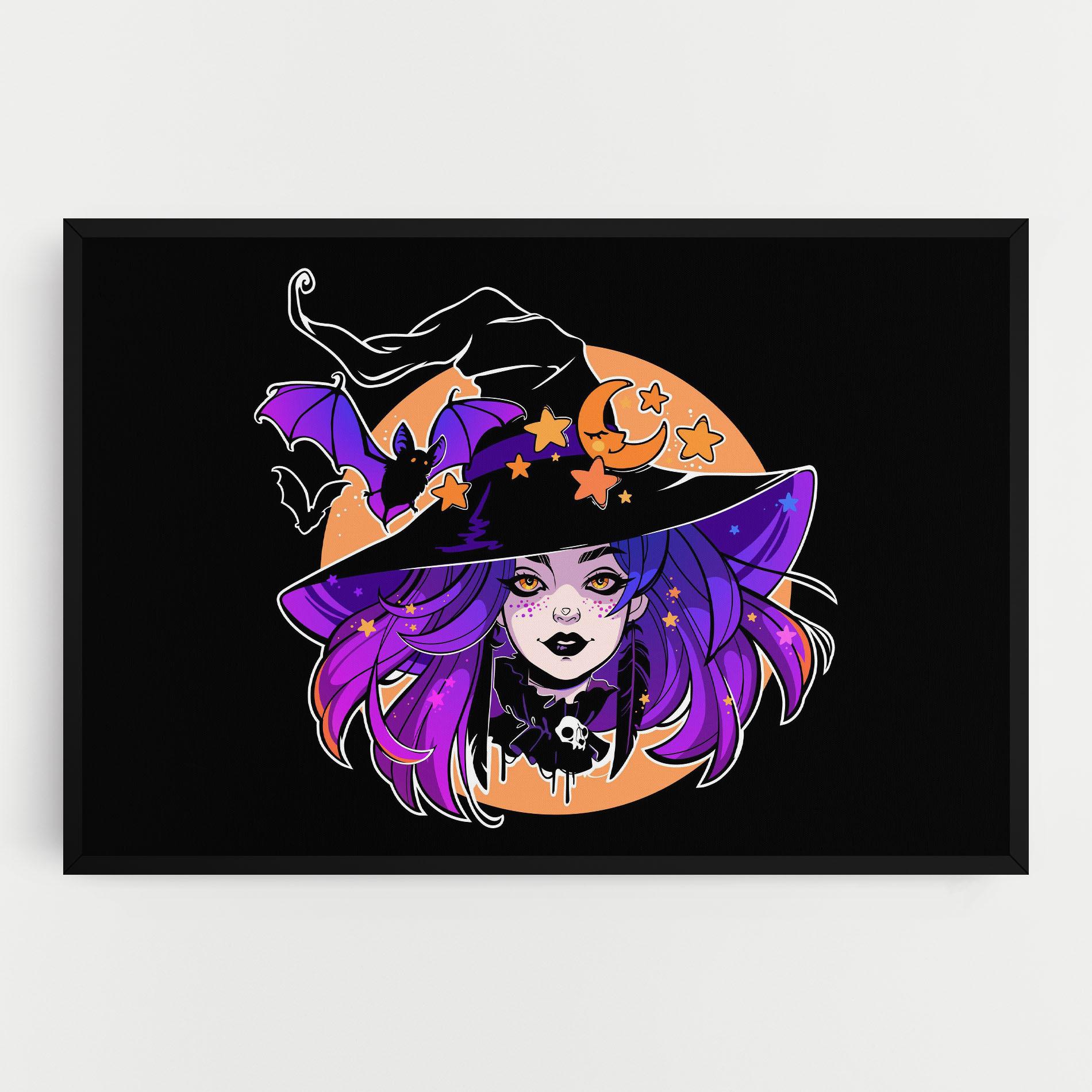 Картина на платно Purple Witch mockup 0