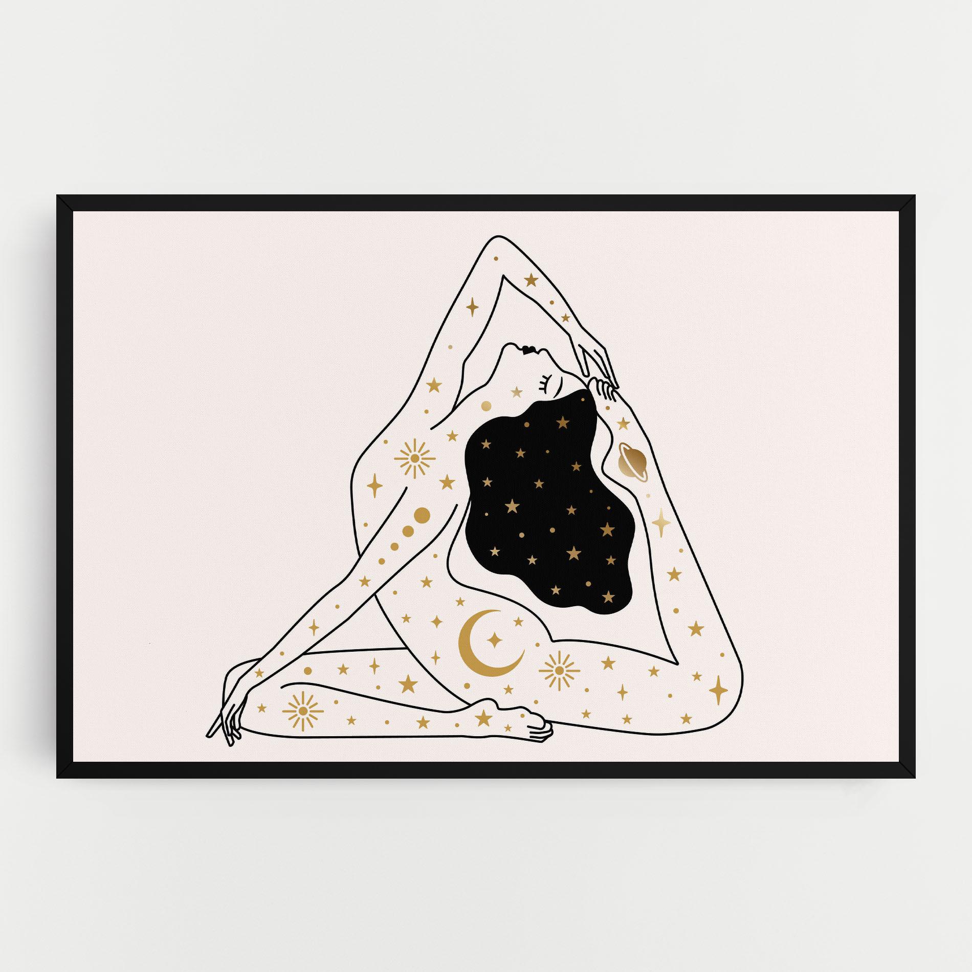 Картина на платно Stars Witch mockup 0