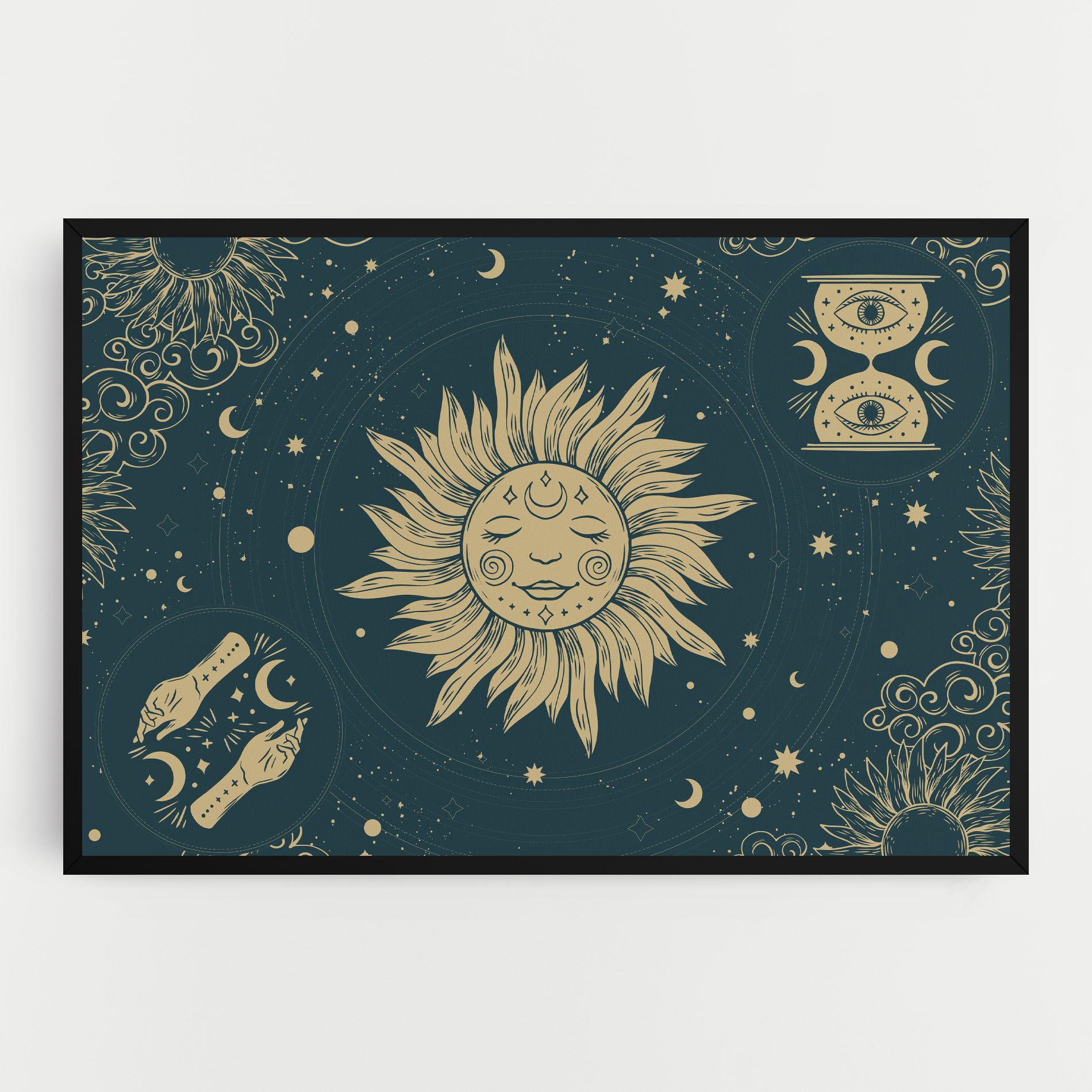 Картина на платно Sun Face Magic mockup 0