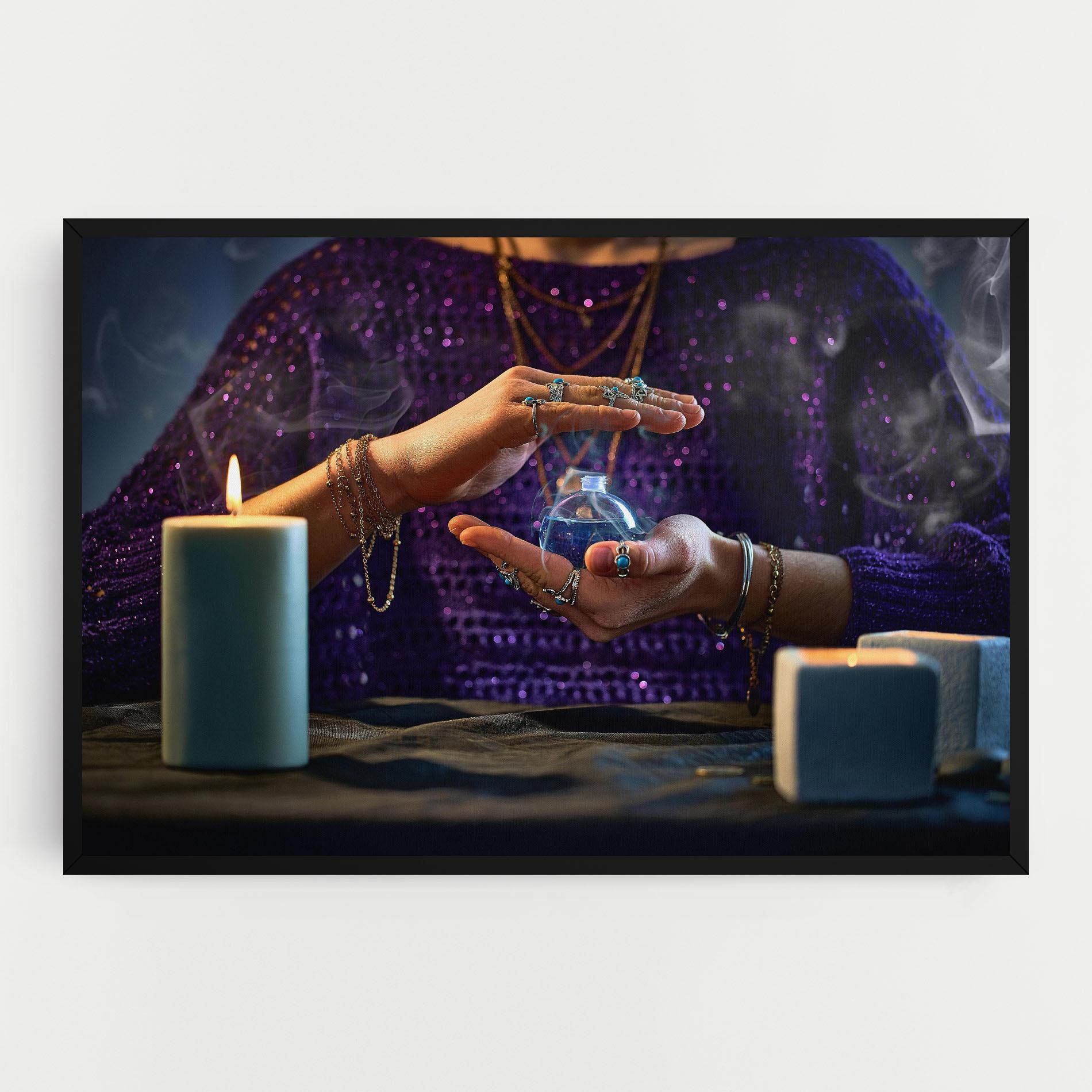Картина на платно Witch Magic Smoke mockup 0