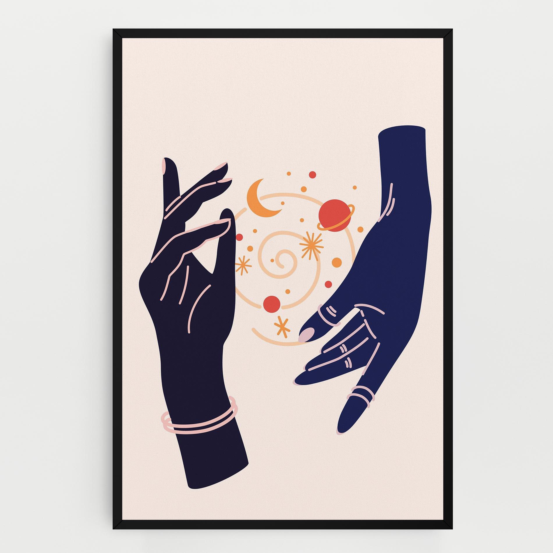 Картина на платно Magic Purple Hands mockup 0