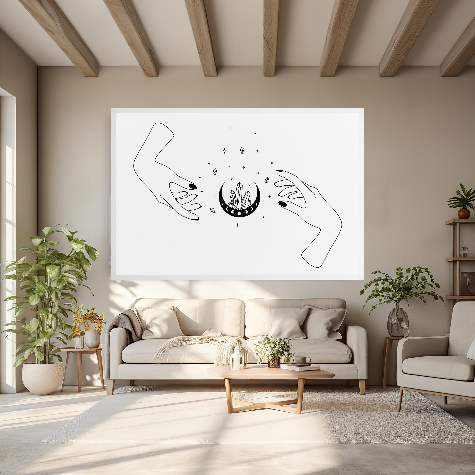 Картина на платно Crystal Hand mockup 6