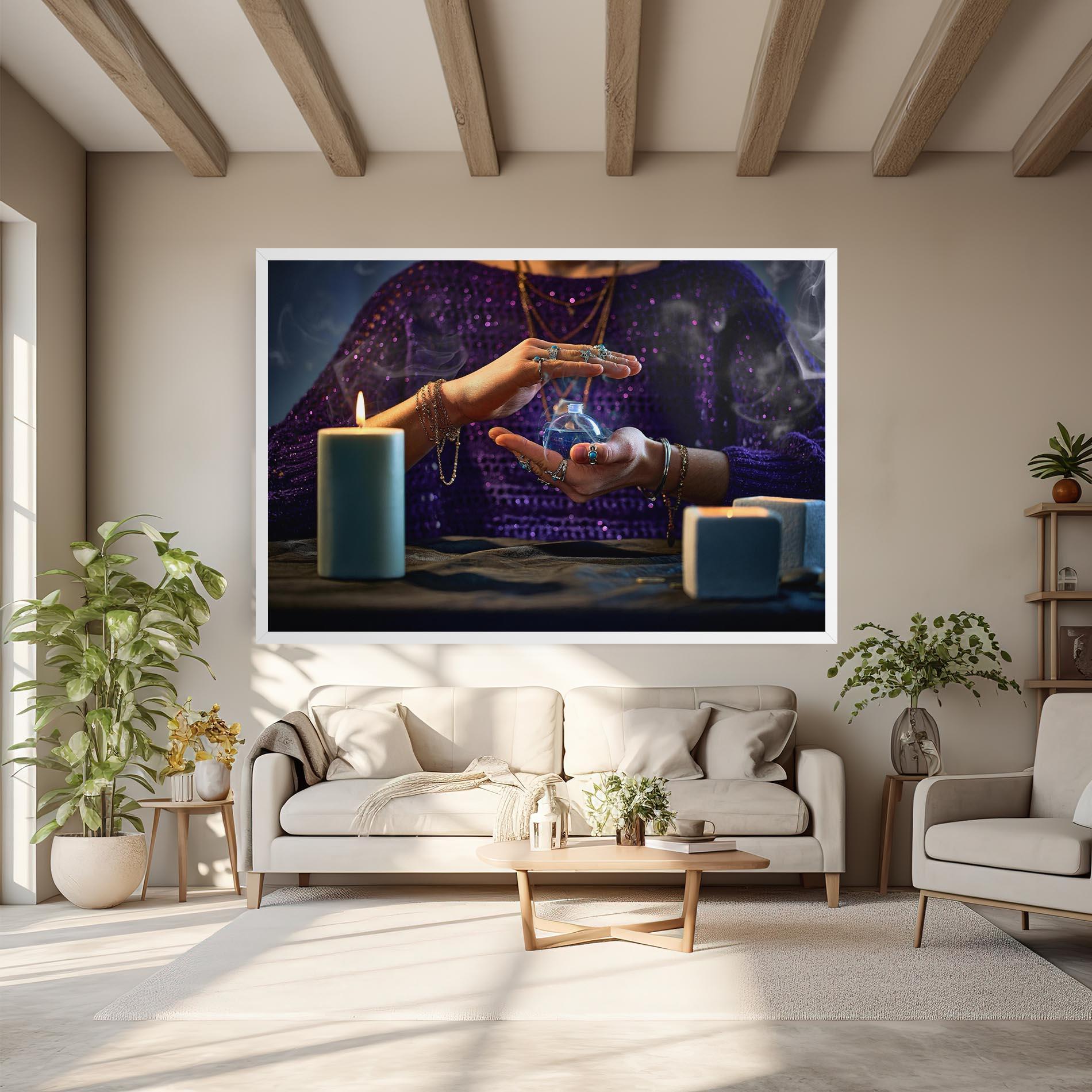 Картина на платно Witch Magic Smoke mockup 6