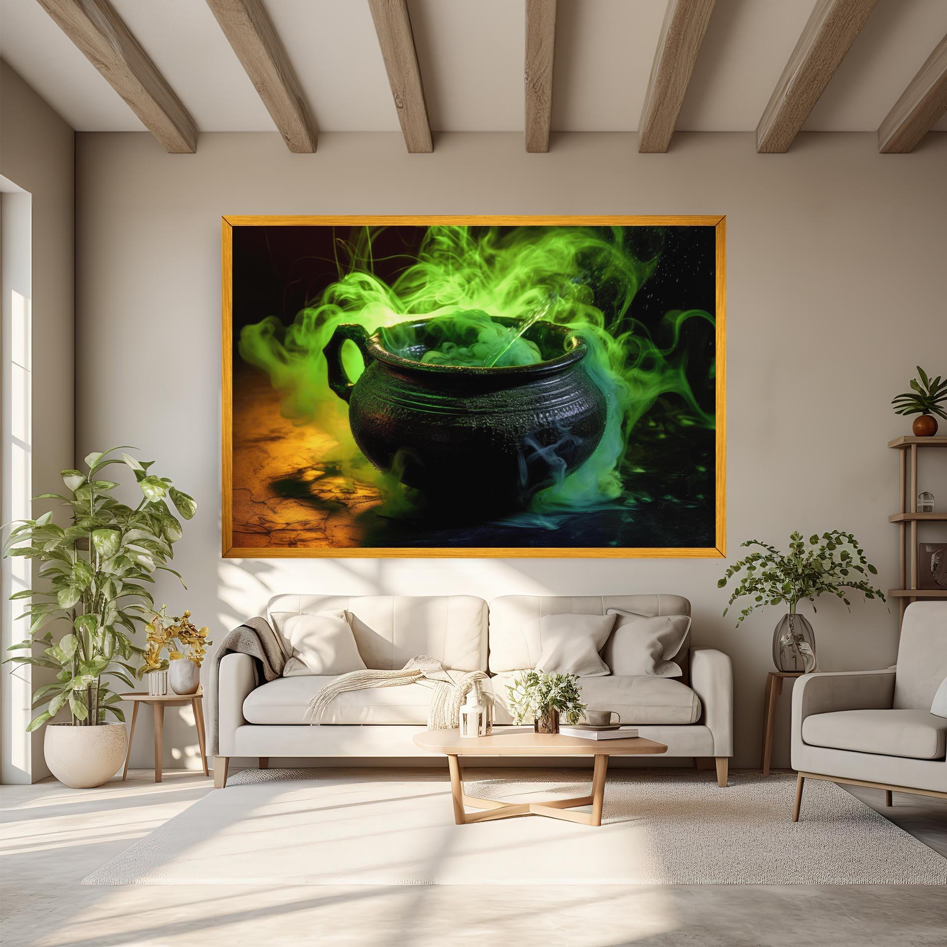 Картина на платно Green Portion mockup 6