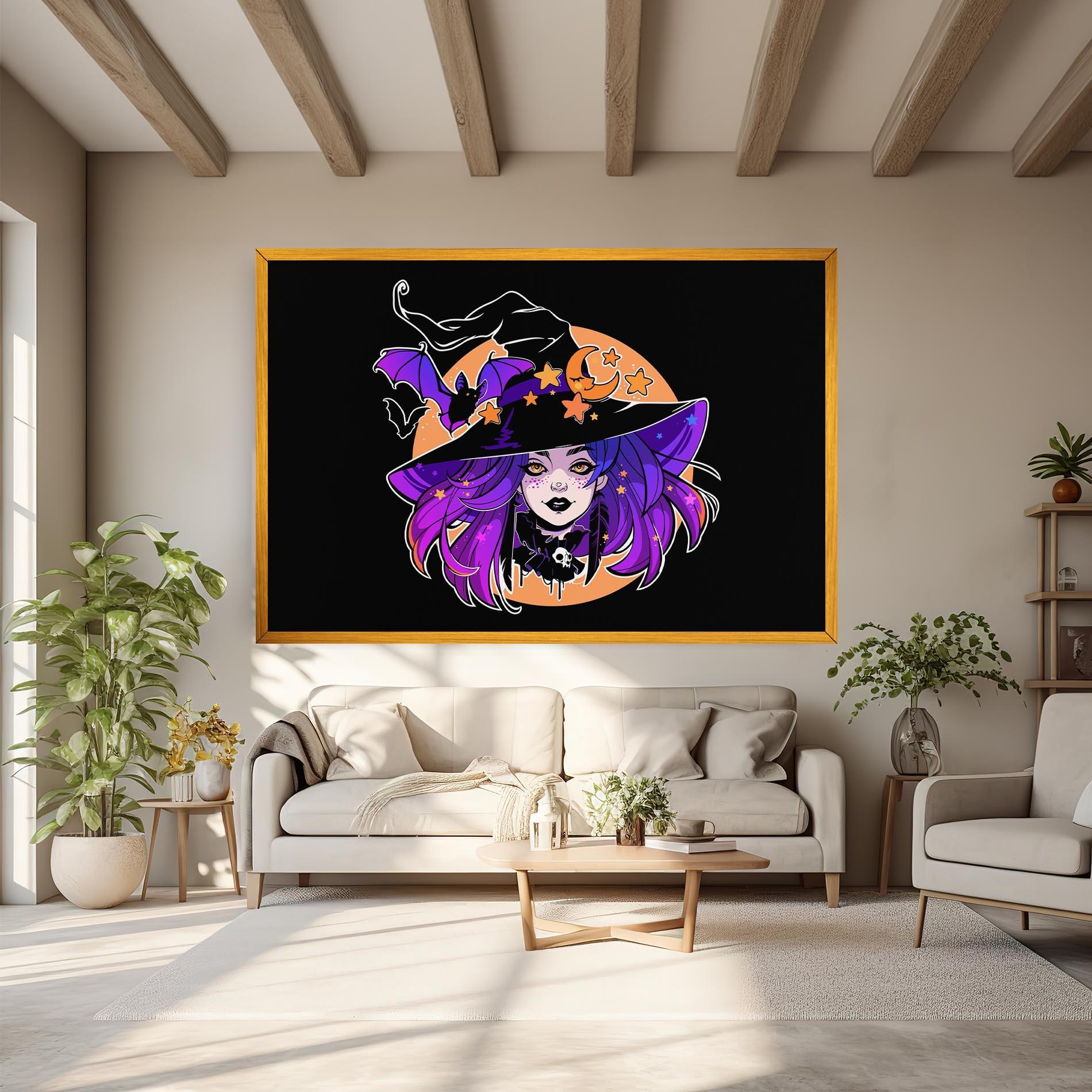 Картина на платно Purple Witch mockup 6