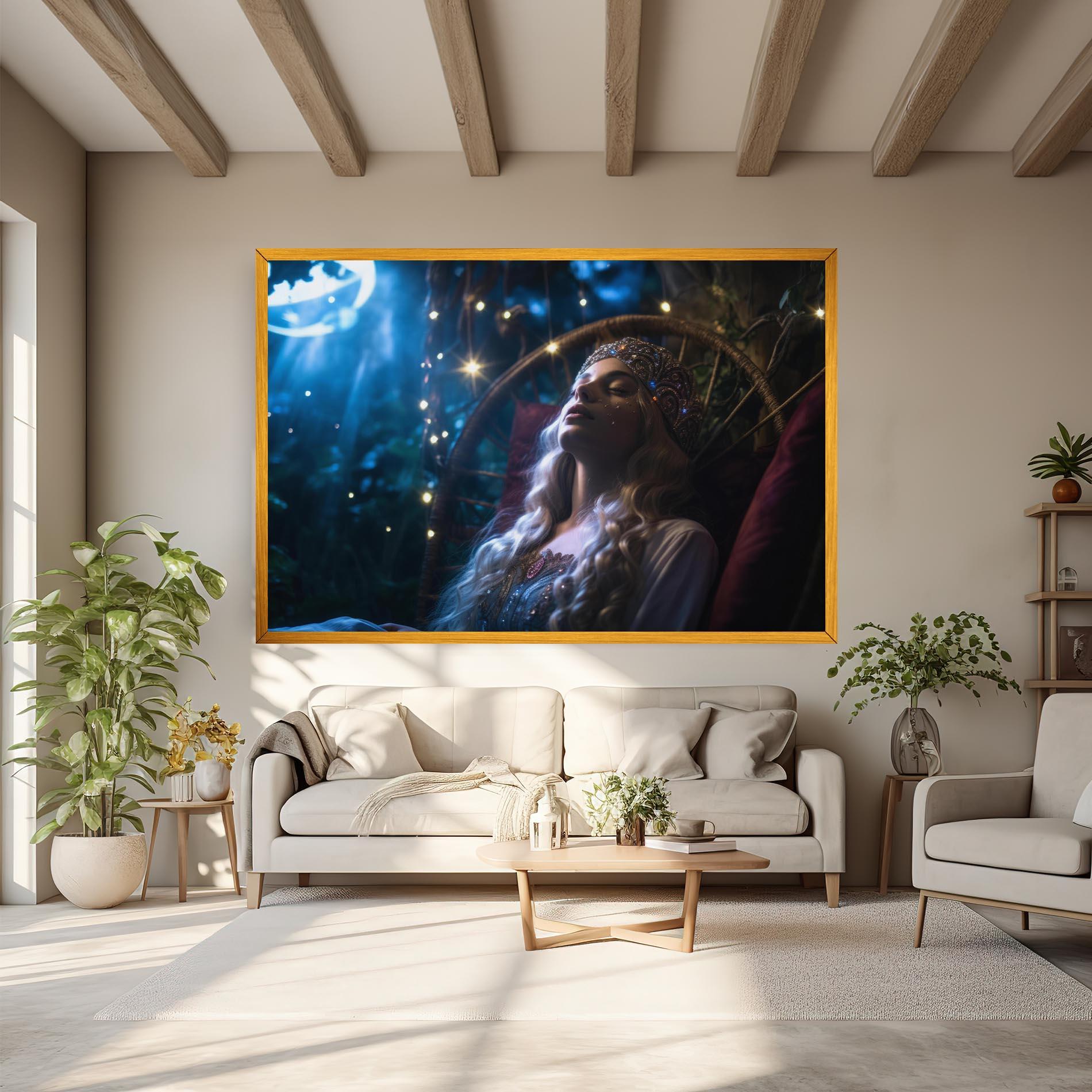 Картина на платно Witch Sleeping mockup 6