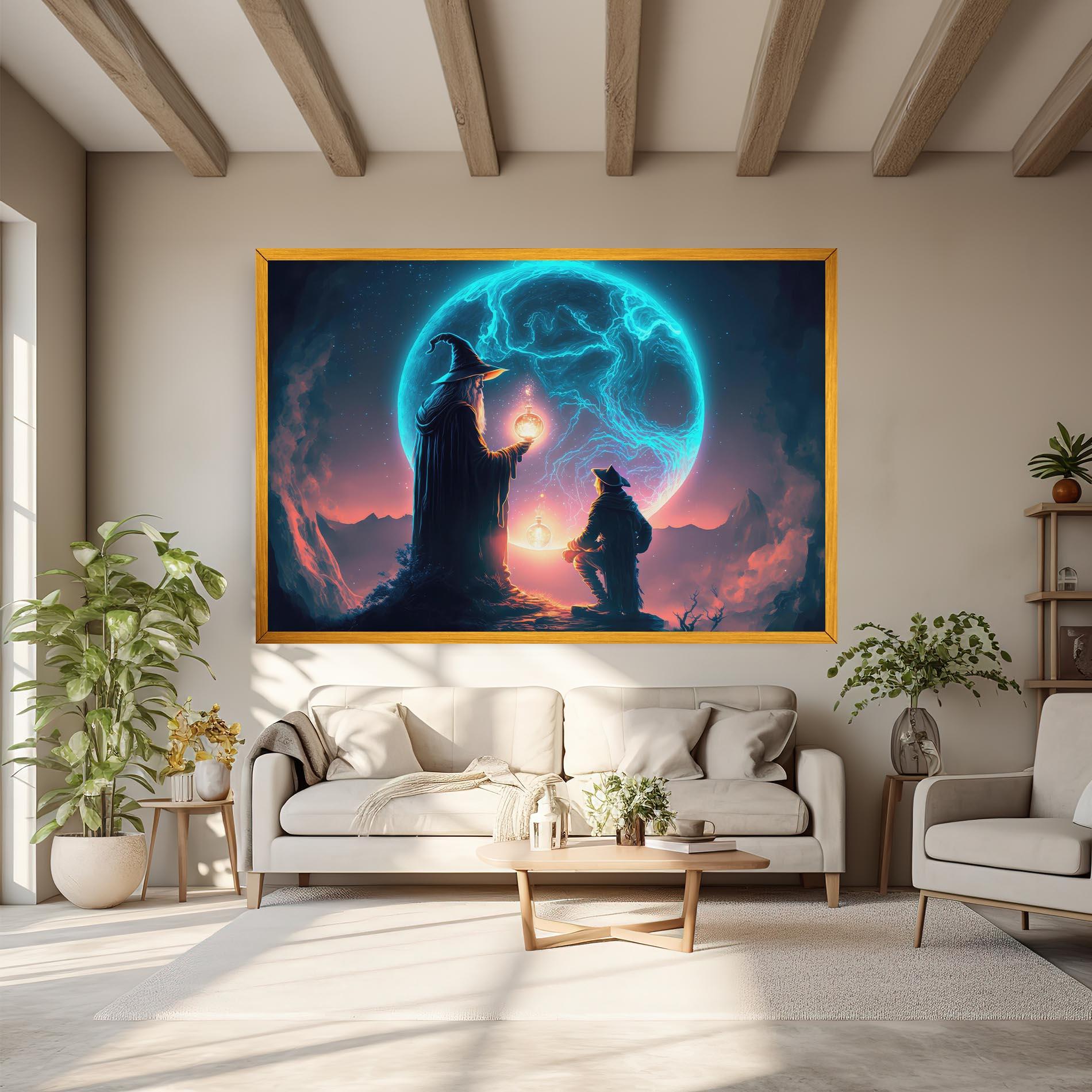 Картина на платно Wizard Magic mockup 6