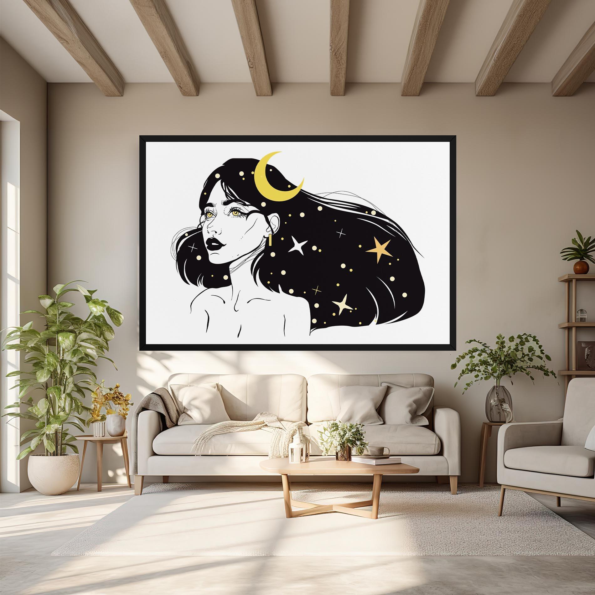 Картина на платно Night Witch mockup 6