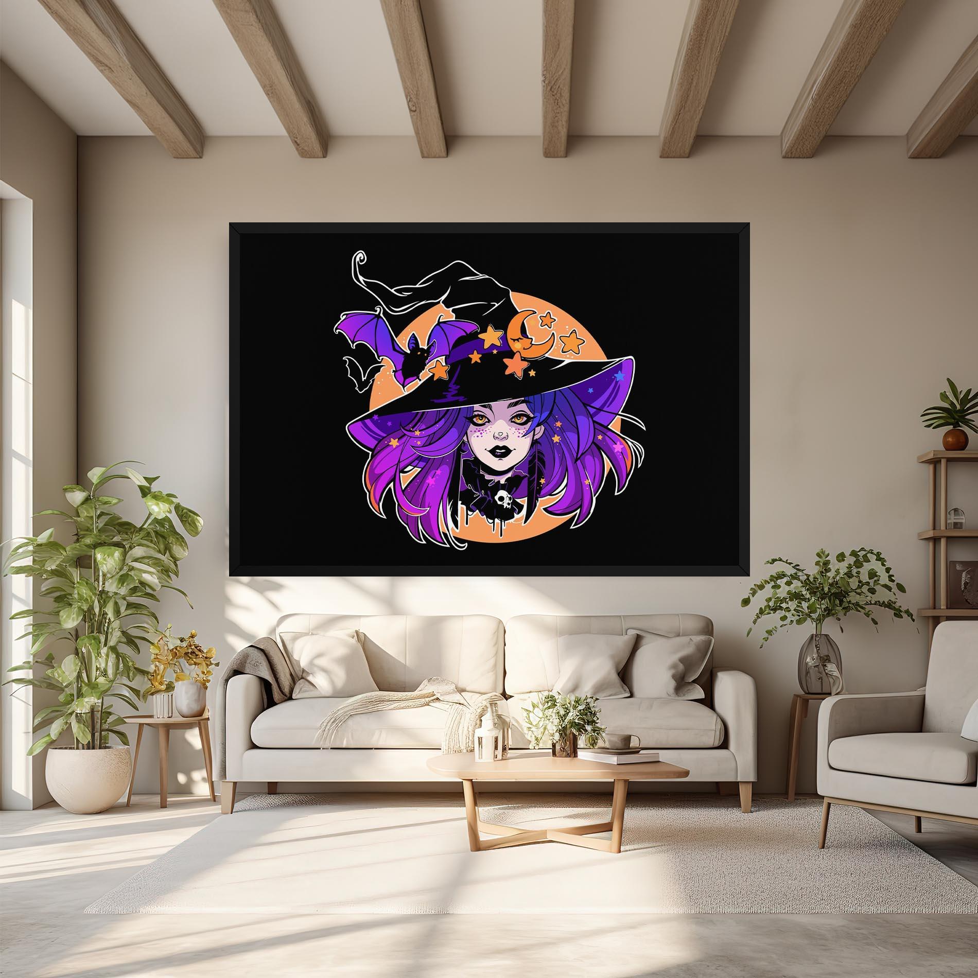 Картина на платно Purple Witch mockup 6