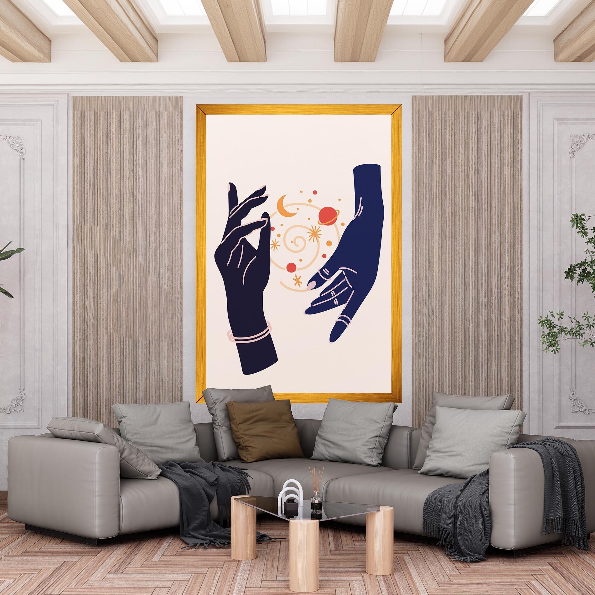 Картина на платно Magic Purple Hands mockup 6