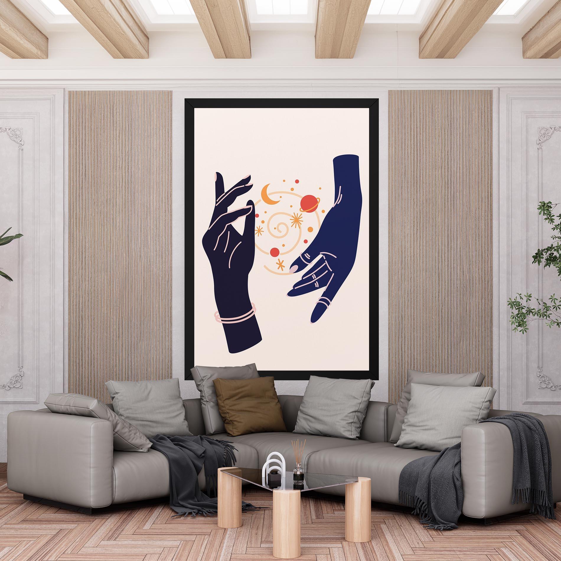 Картина на платно Magic Purple Hands mockup 6