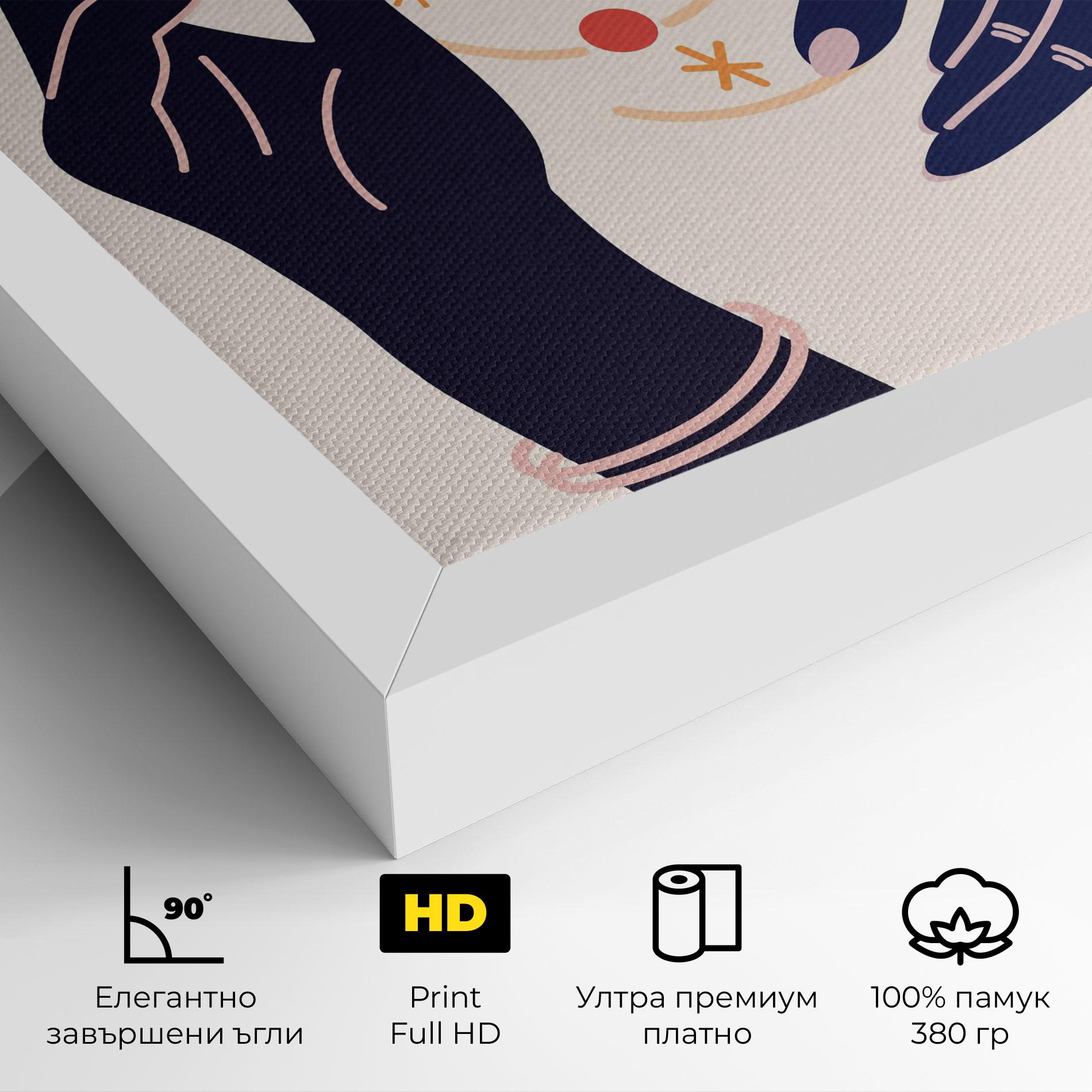 Картина на платно Magic Purple Hands mockup 4