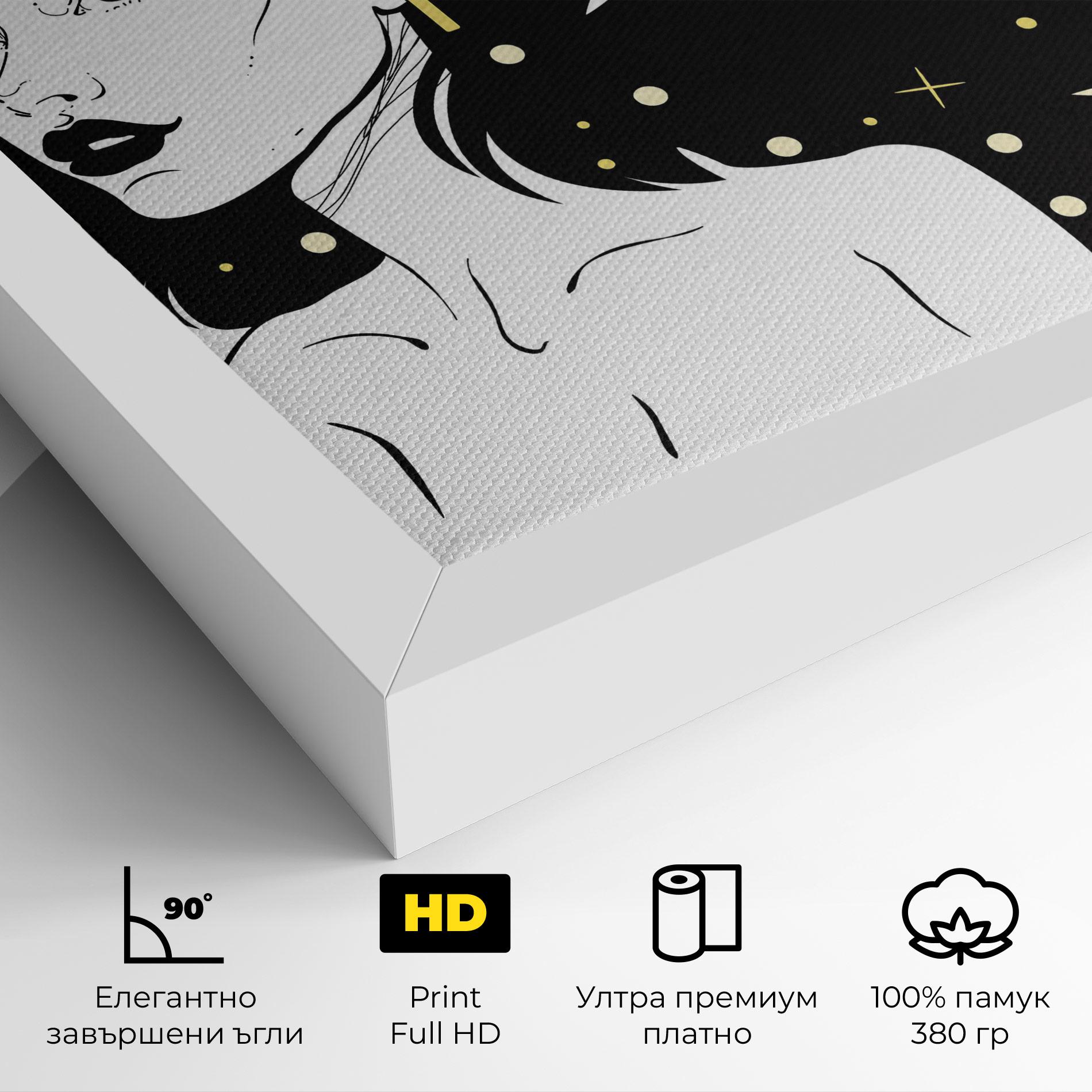 Картина на платно Night Witch mockup 4