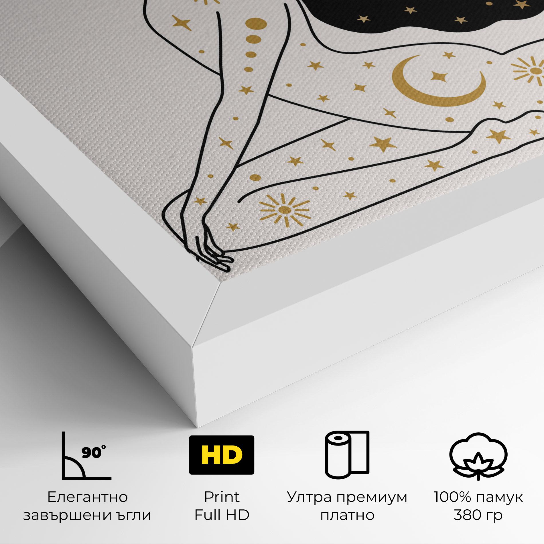 Картина на платно Stars Witch mockup 4