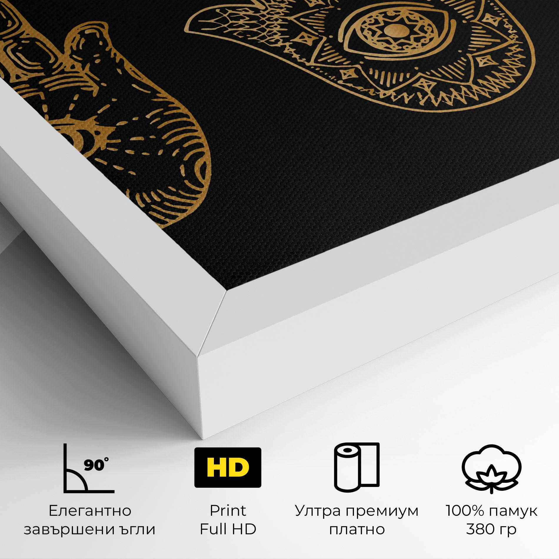 Картина на платно Witch Gold Hands mockup 4
