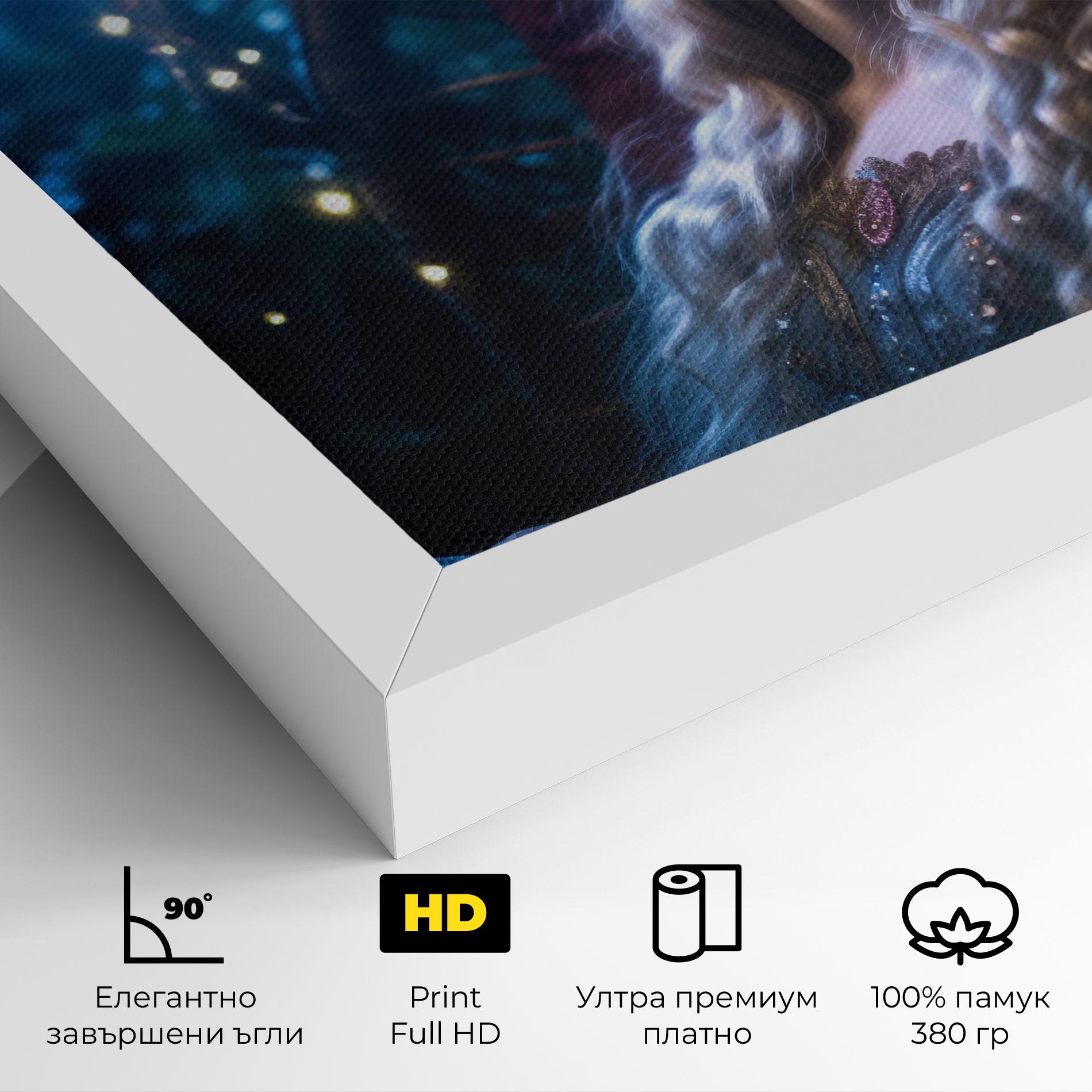 Картина на платно Witch Sleeping mockup 4