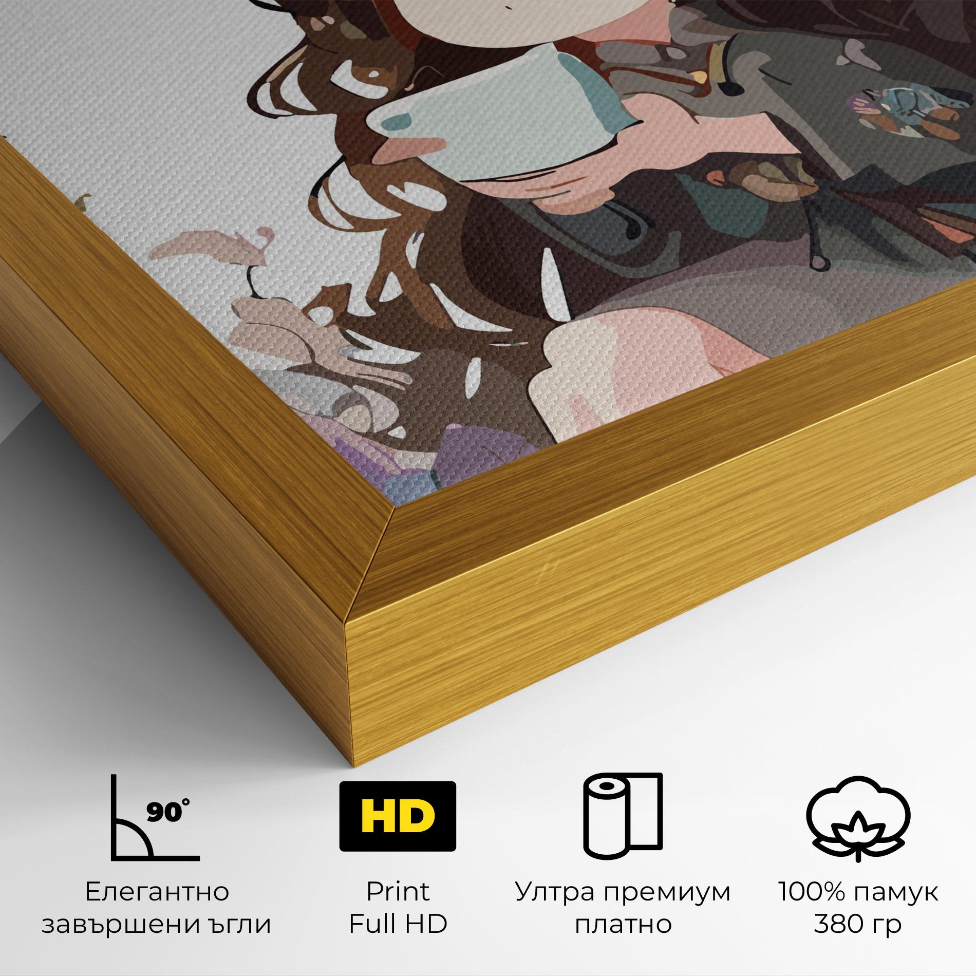 Картина на платно Cute Witch mockup 4