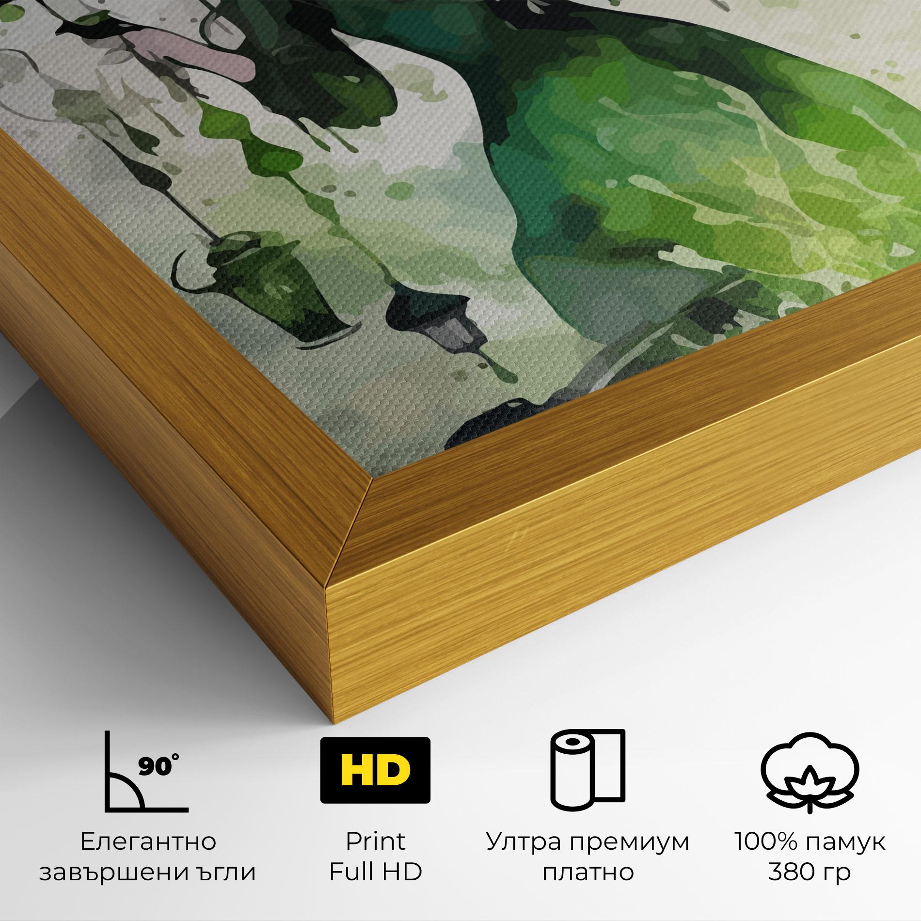 Картина на платно Green Light Witch mockup 4