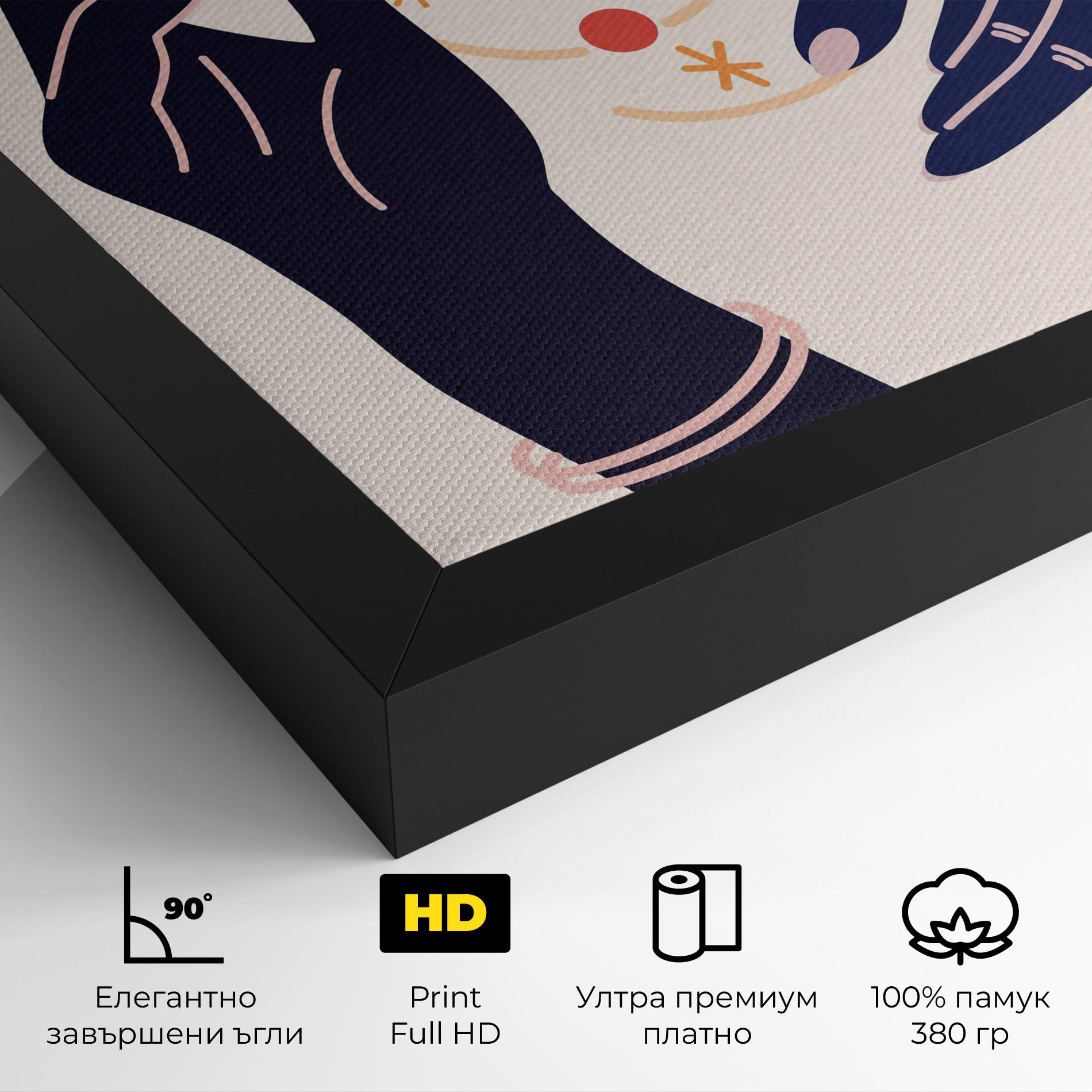 Картина на платно Magic Purple Hands mockup 4