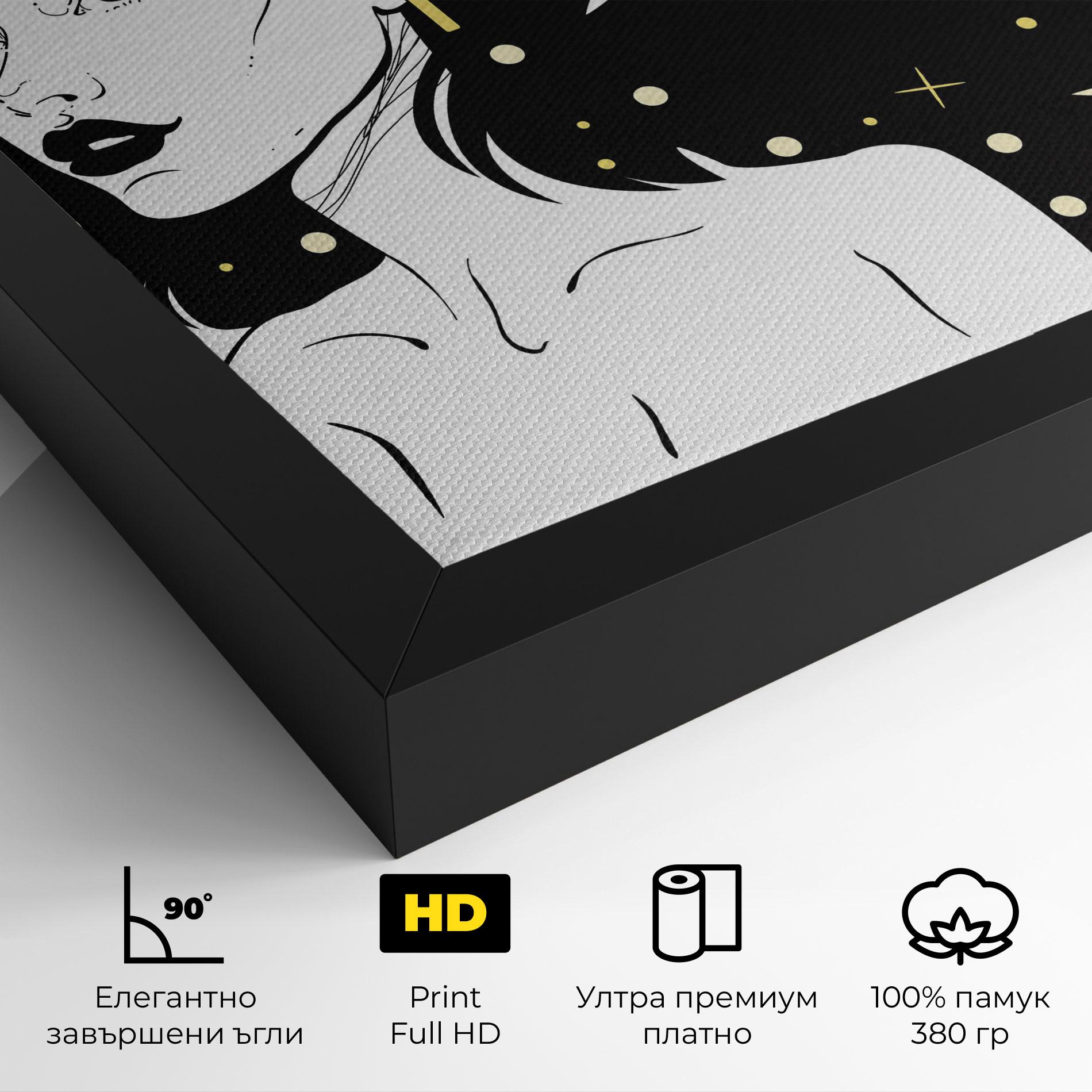 Картина на платно Night Witch mockup 4