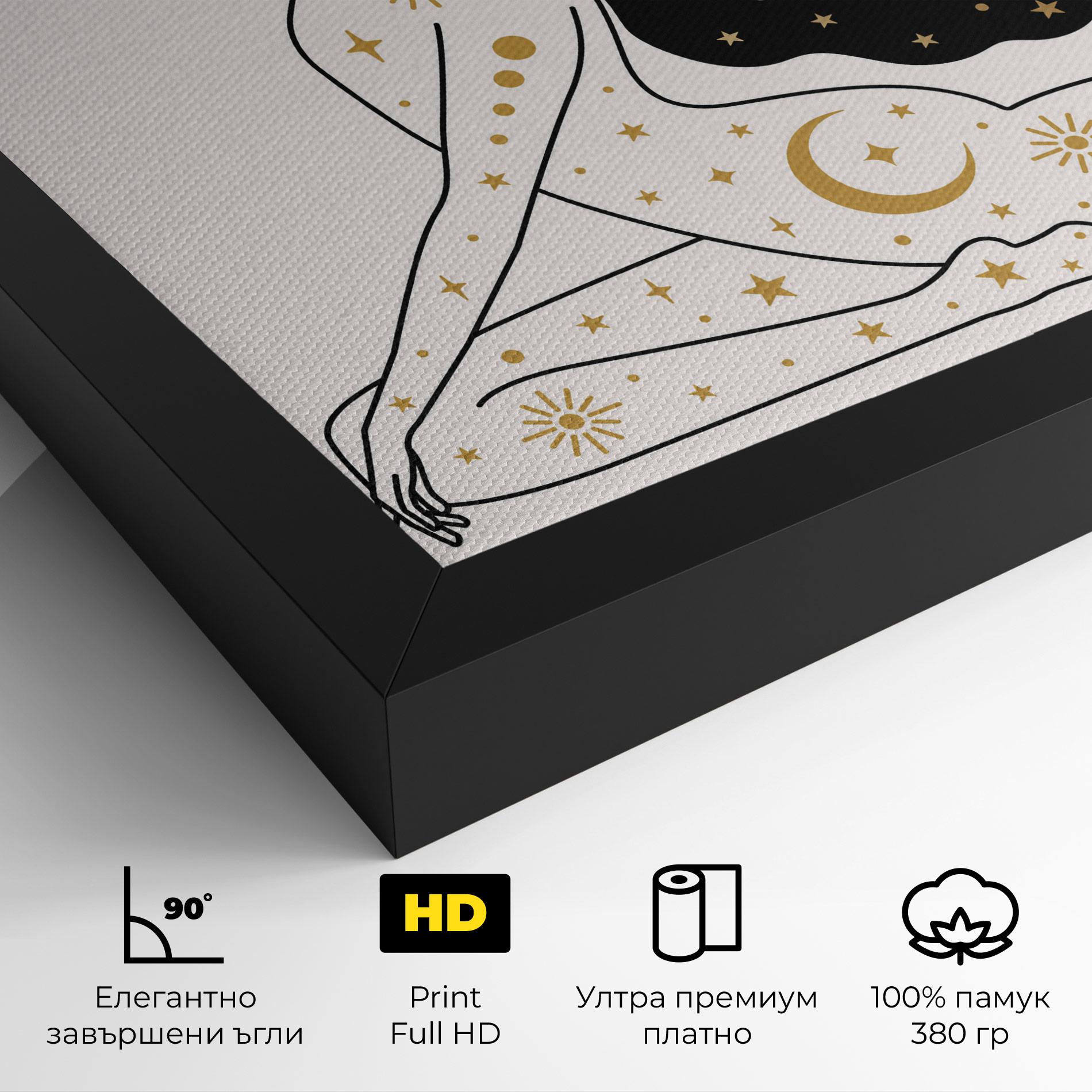Картина на платно Stars Witch mockup 4