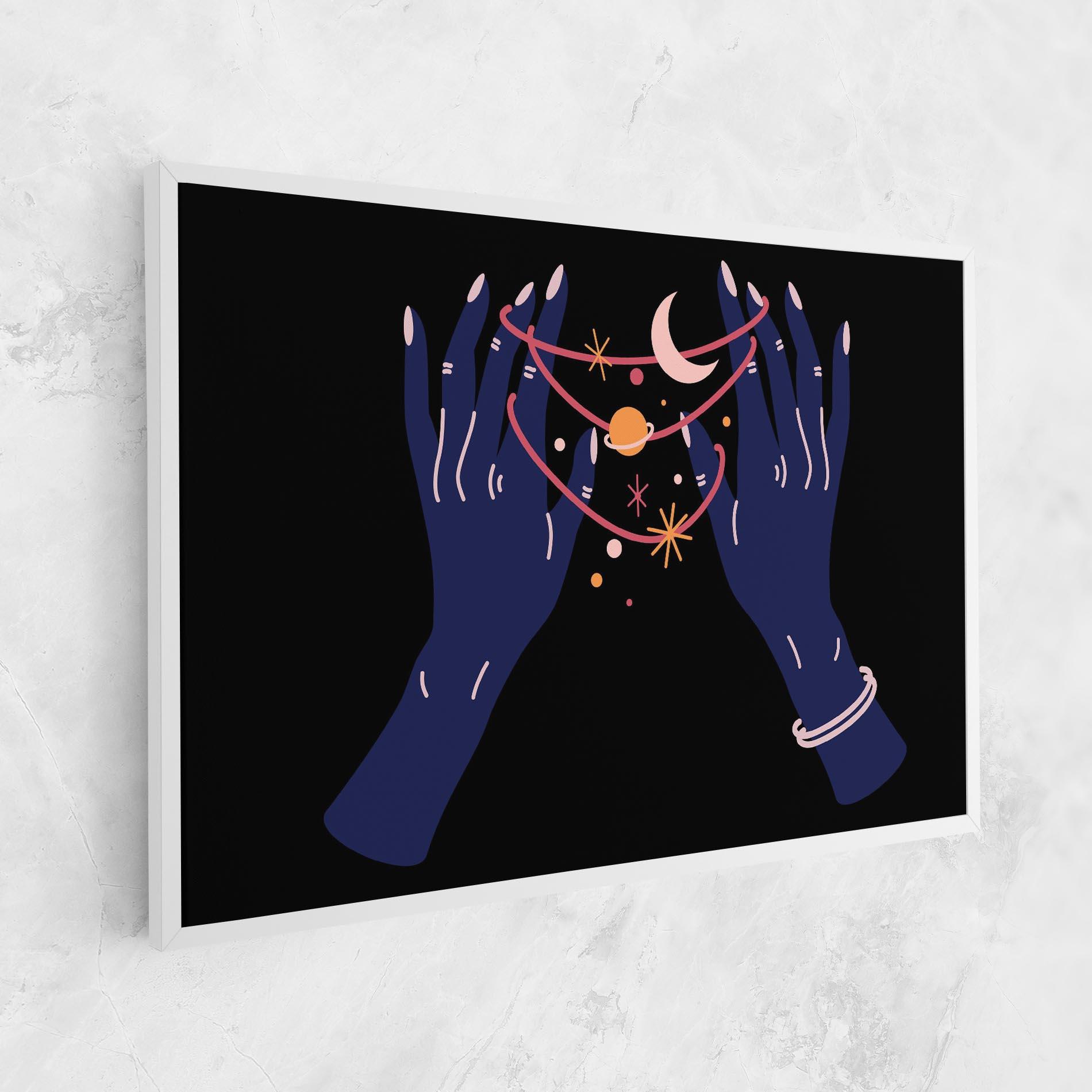 Картина на платно Pretty Hands Witch mockup 1