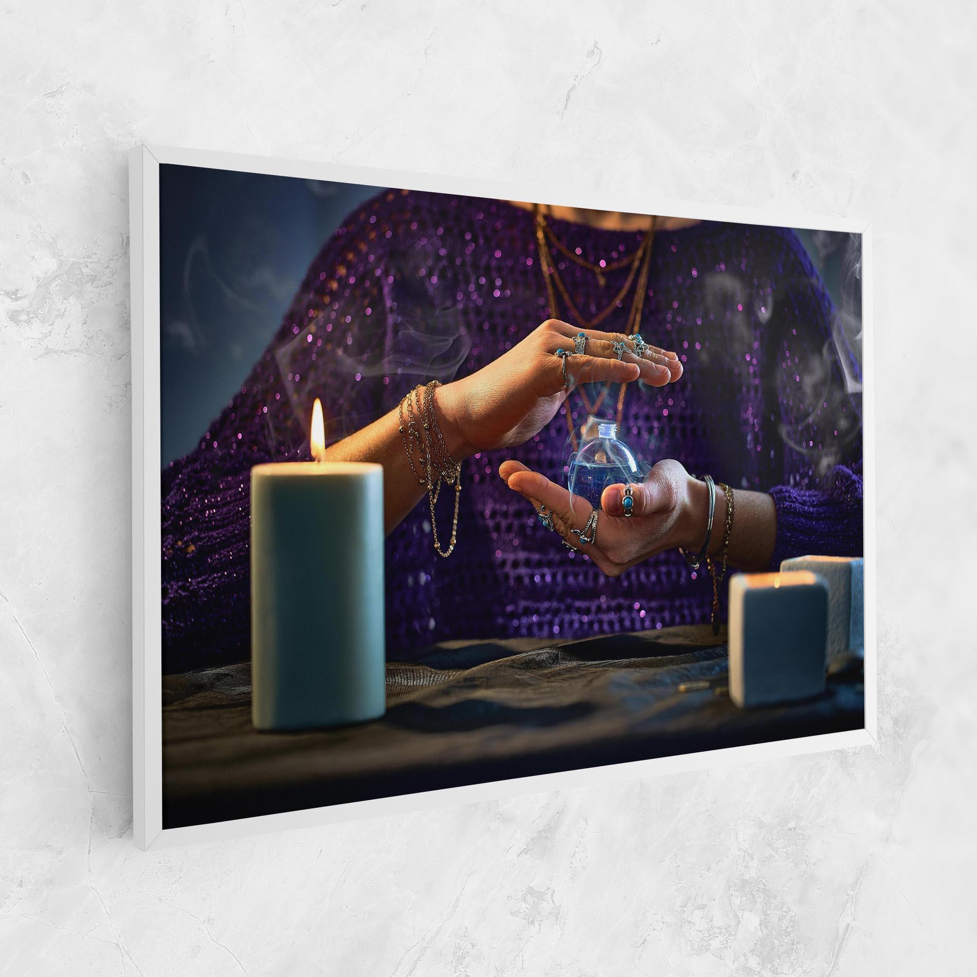 Картина на платно Witch Magic Smoke mockup 1