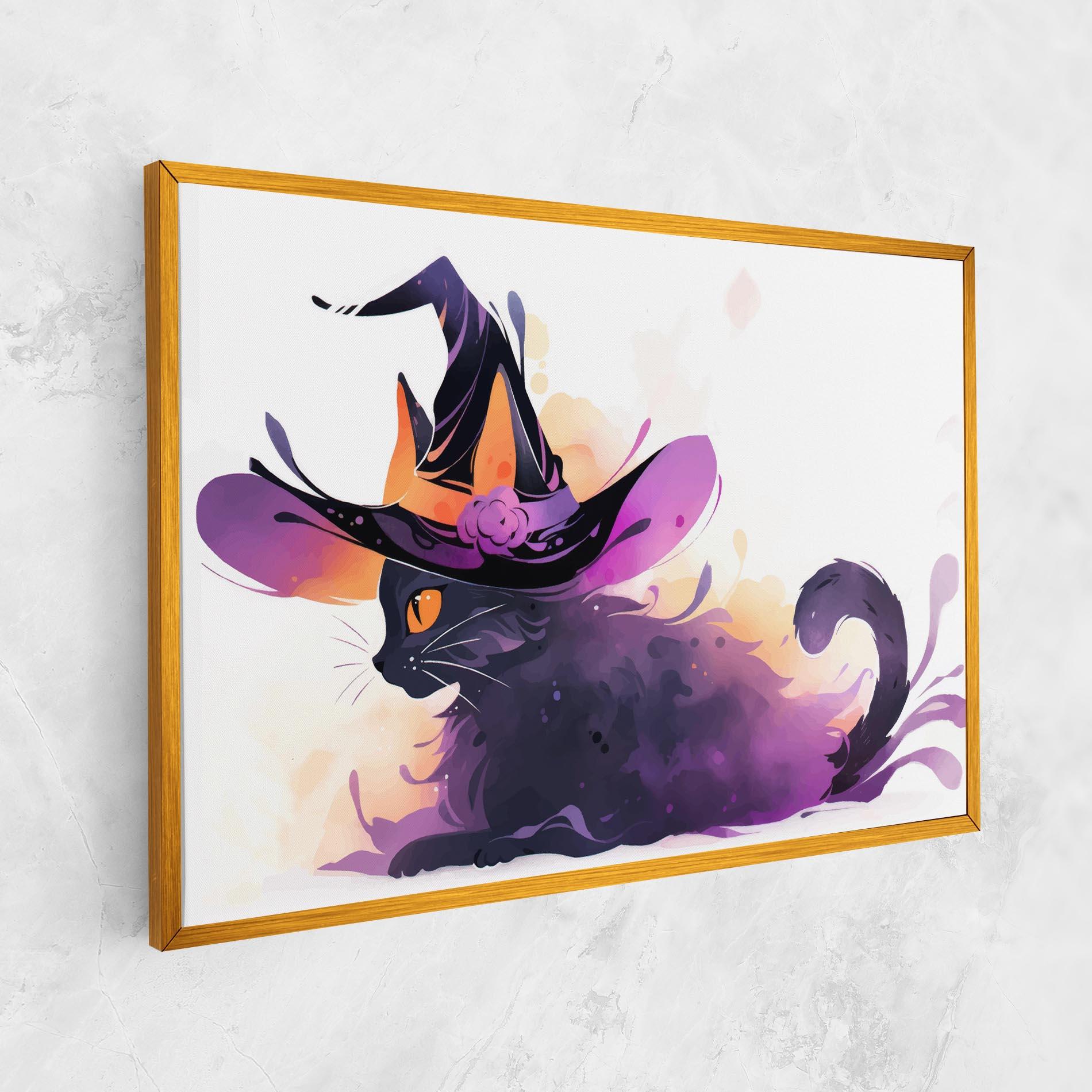 Картина на платно Cat Witch mockup 1