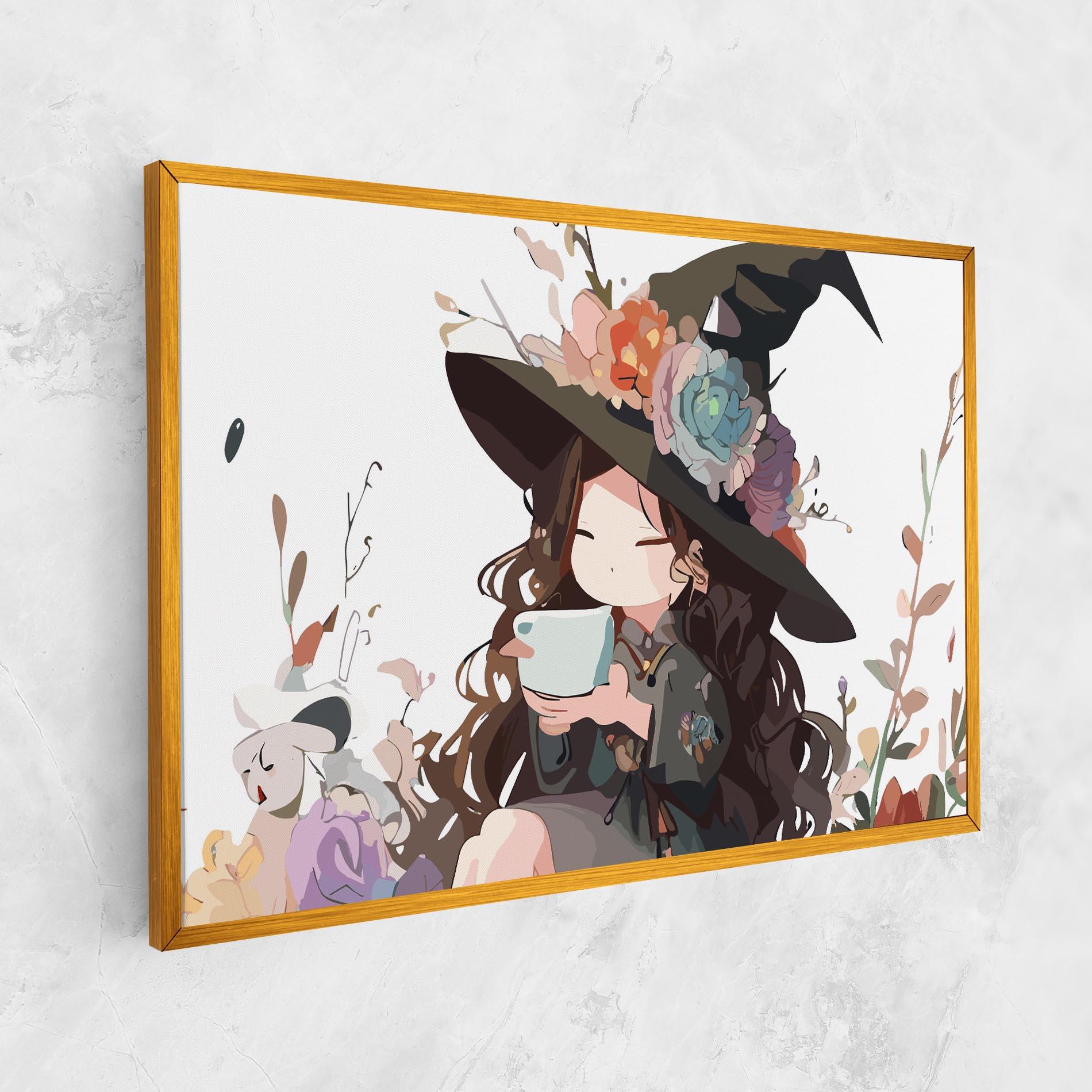 Картина на платно Cute Witch mockup 1