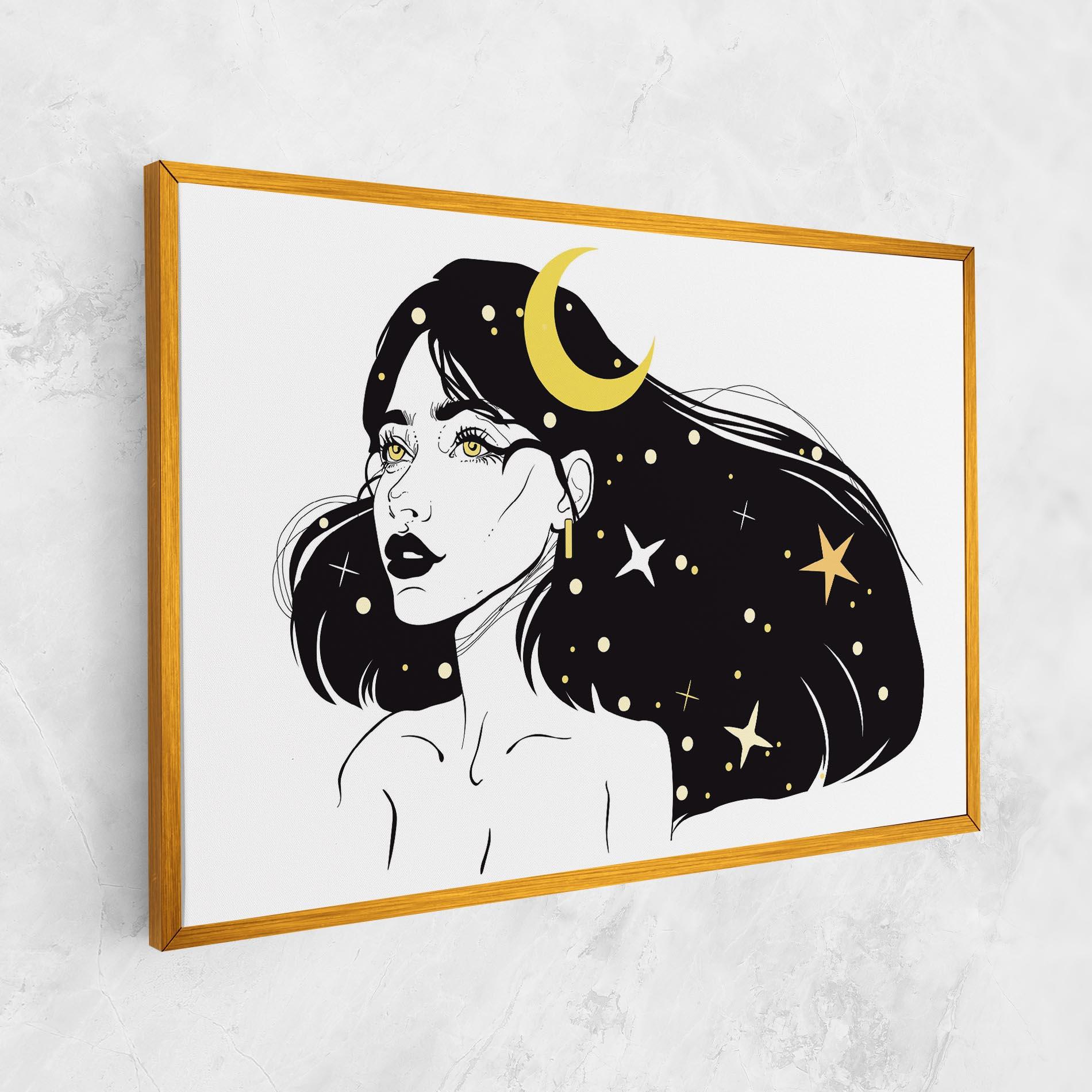 Картина на платно Night Witch mockup 1