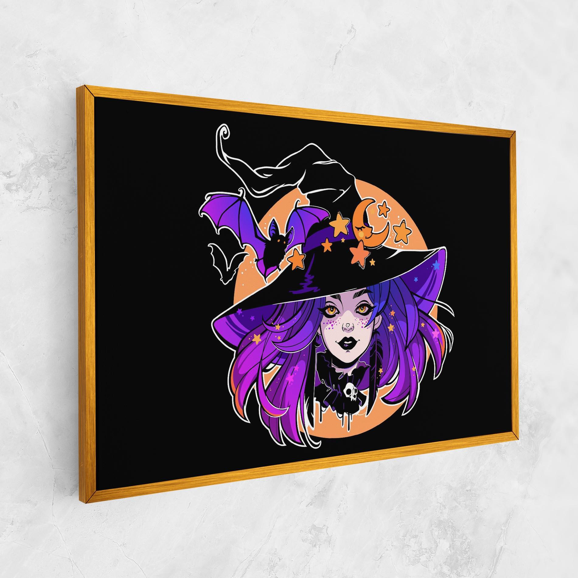 Картина на платно Purple Witch mockup 1